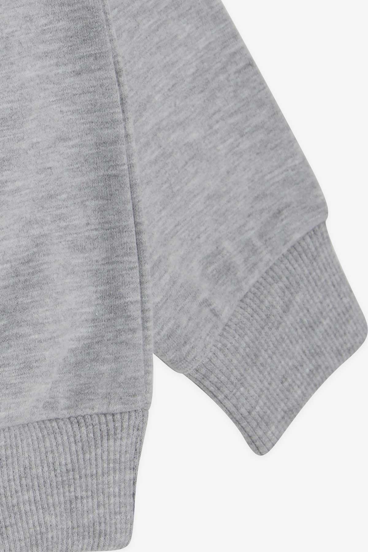 Breeze Kız Çocuk Sweatshirt Baskılı Pullu Unicorn Gri Melanj (2-3 Yaş)