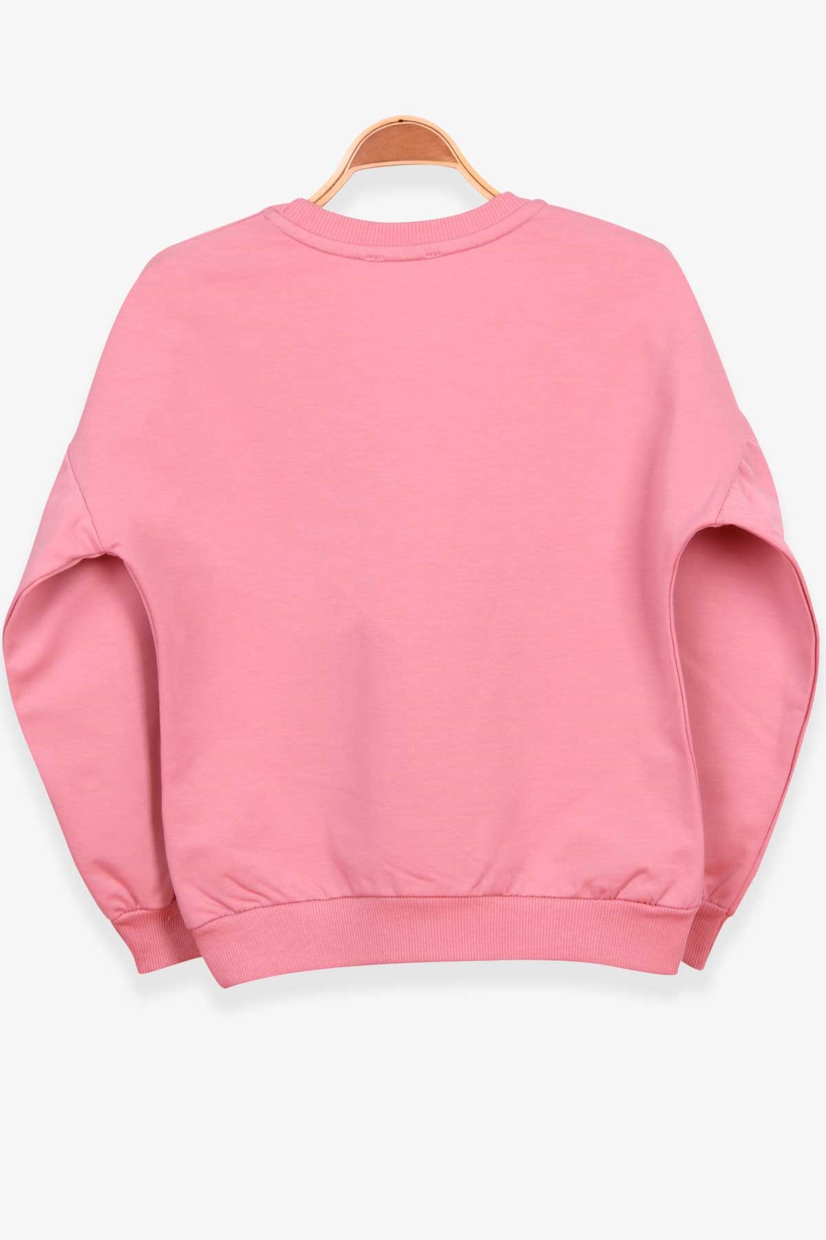 Breeze Kız Çocuk Sweatshirt Baskılı Pullu Gülkurusu (5-10 Yaş)