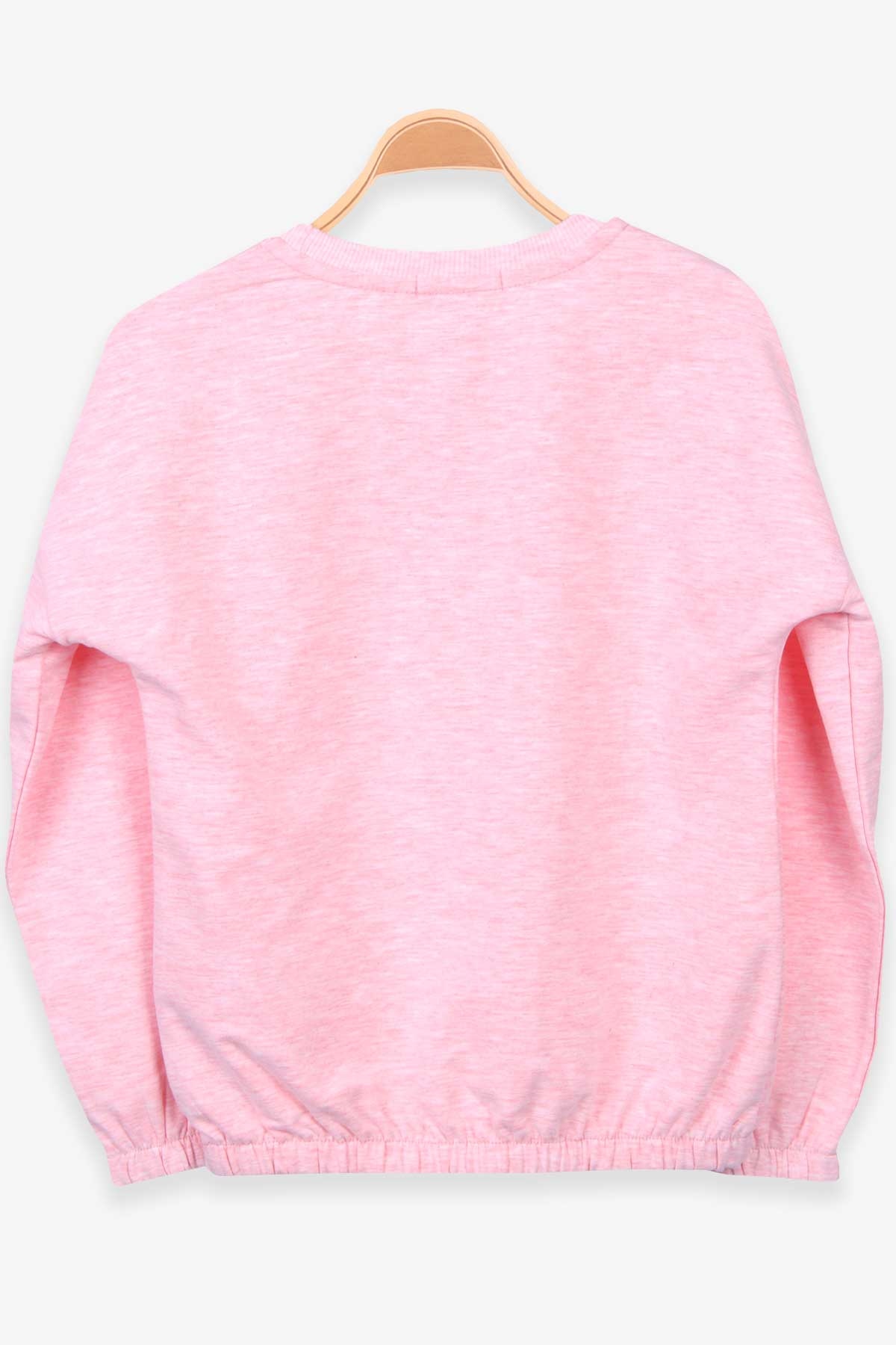 Breeze Kız Çocuk Sweatshirt Baskılı Pullu Somon Melanj (9-14 Yaş)