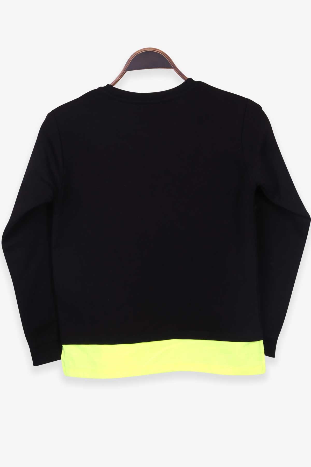 Breeze Kız Çocuk Sweatshirt Baskılı Siyah (10-14 Yaş)