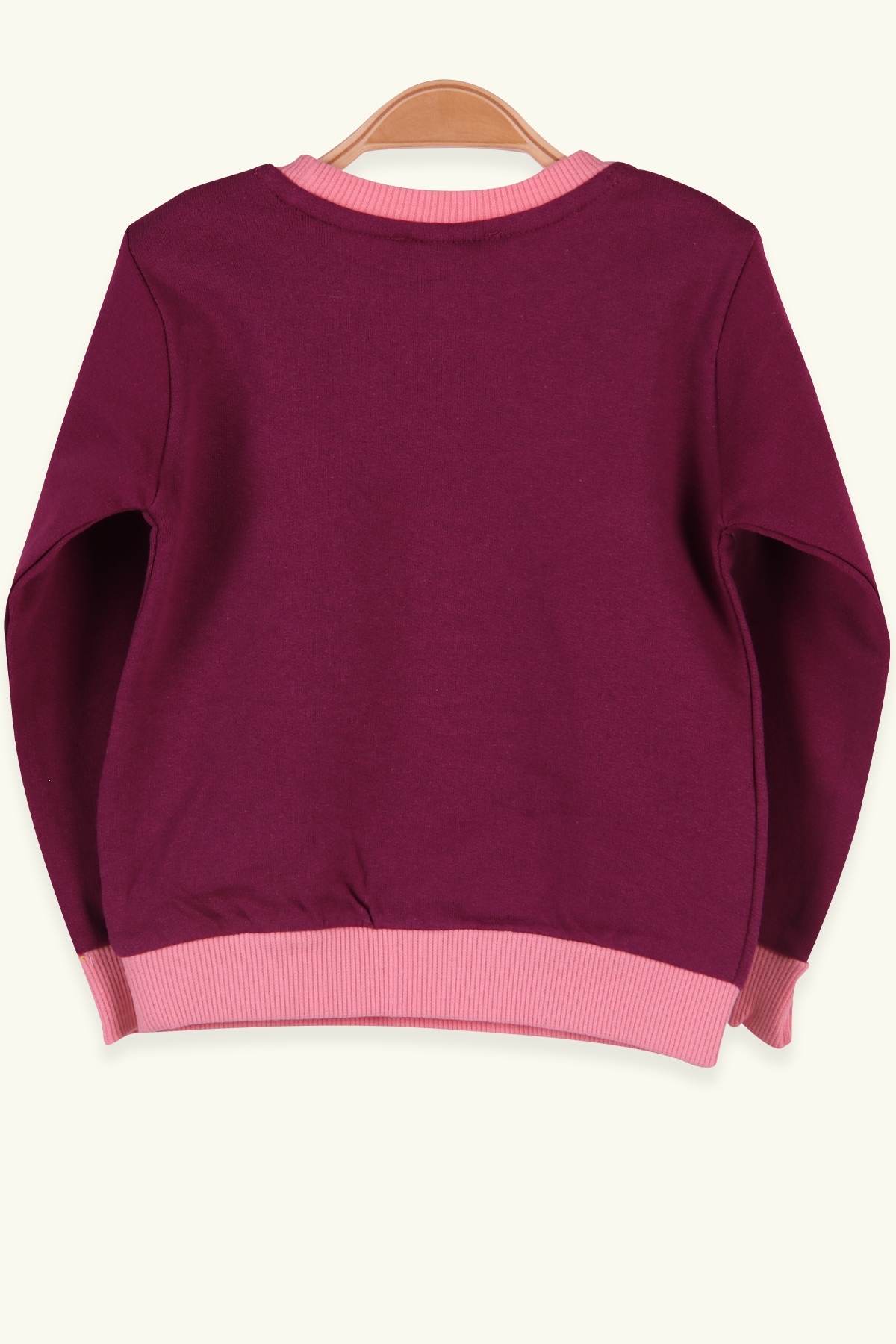 Breeze Kız Çocuk Sweatshirt Baskılı Simli Mürdüm (1.5-5 Yaş)