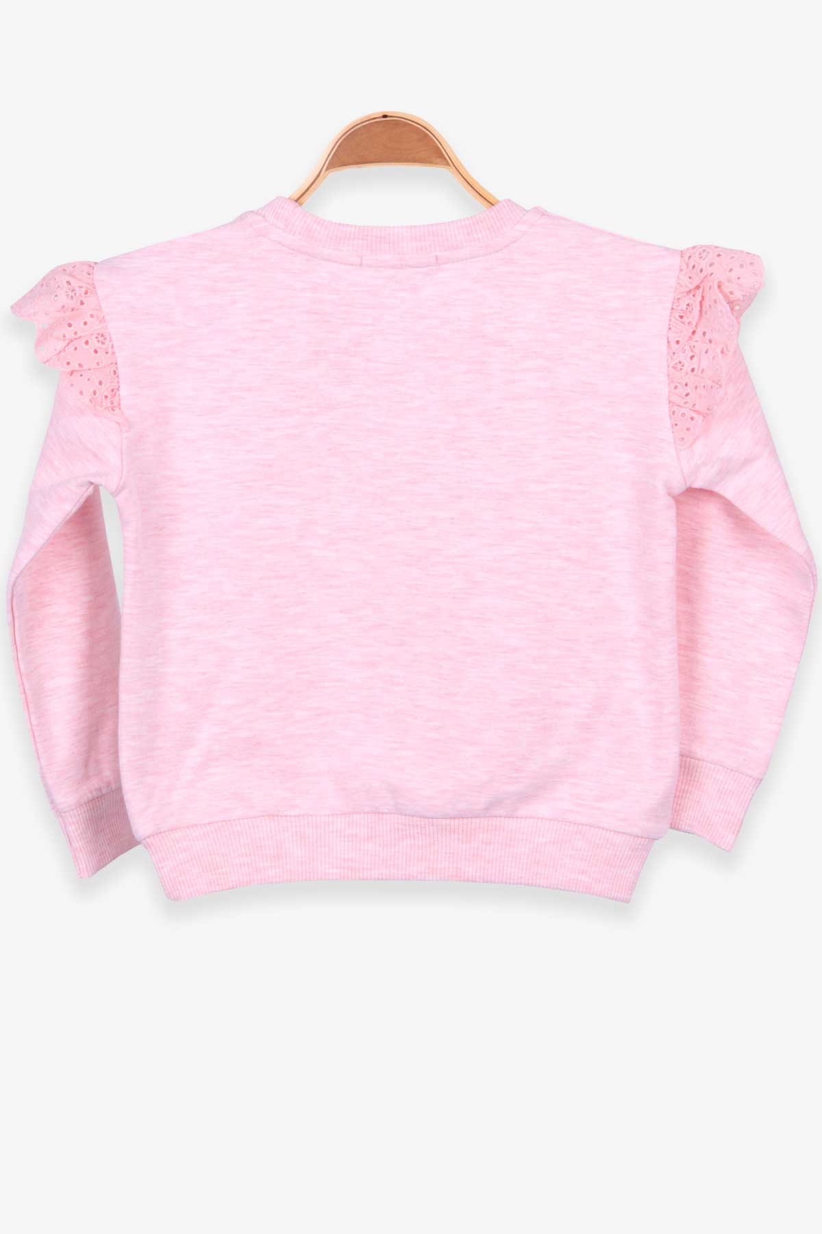 Breeze Kız Çocuk Sweatshirt Baskılı Somon Melanj (2-6 Yaş)