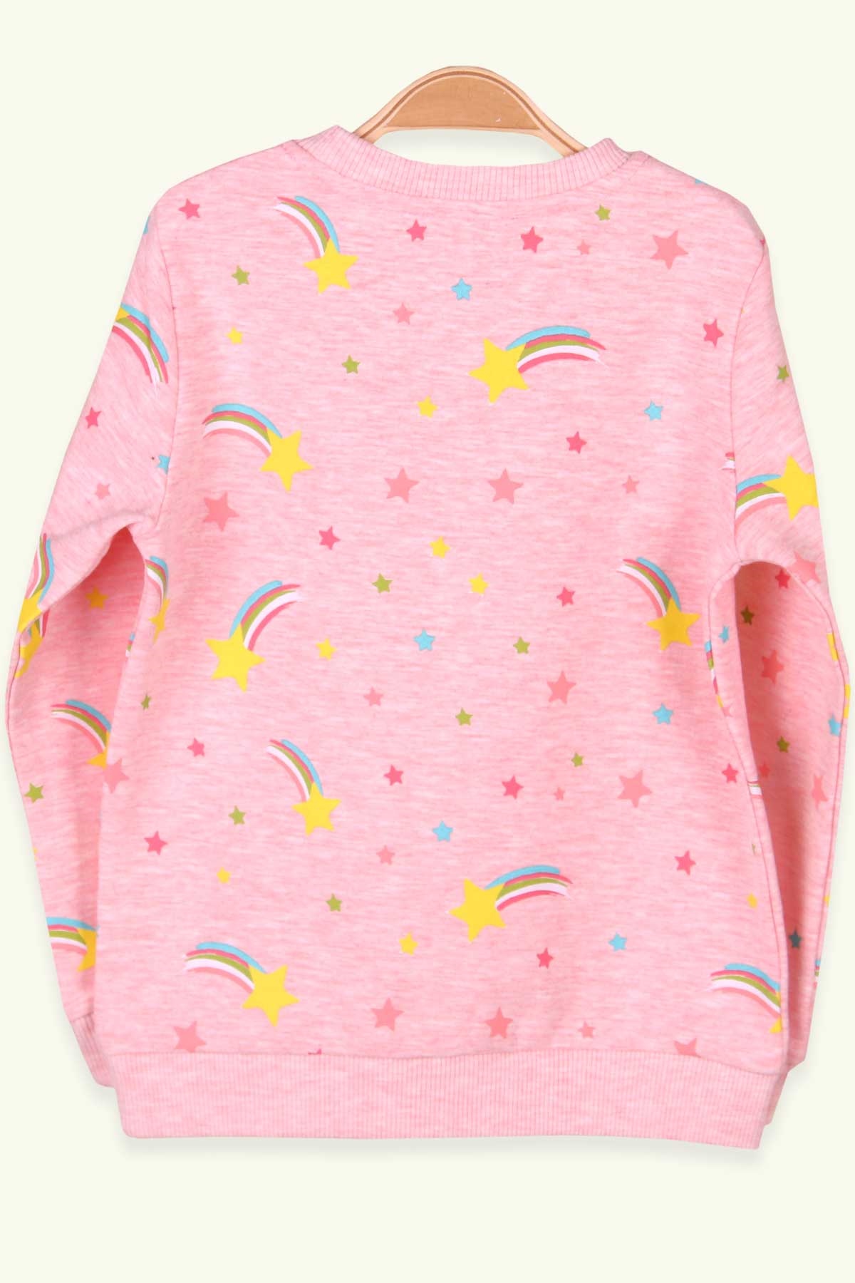 Breeze Kız Çocuk Sweatshirt Baskılı Somon (3-8 Yaş)
