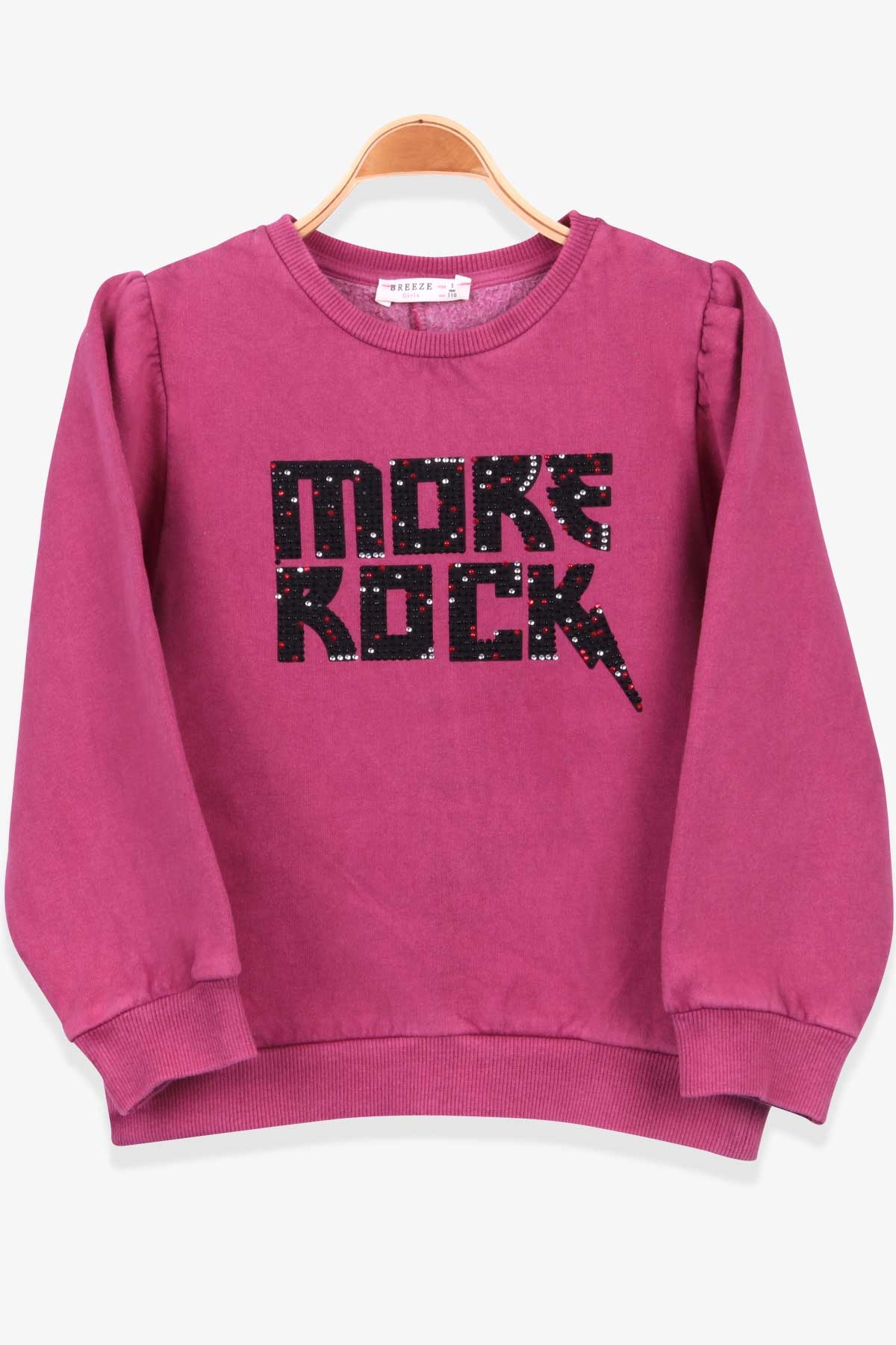 Breeze Kız Çocuk Sweatshirt Baskılı Taşlı Vişne Çürüğü (6-14 Yaş)