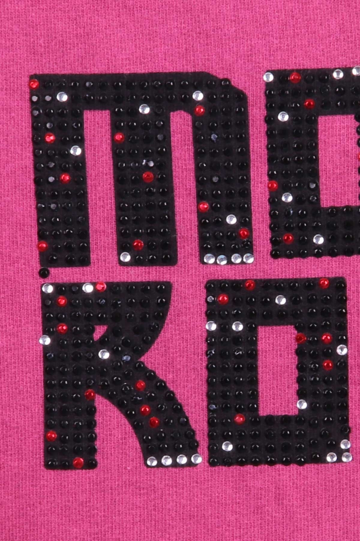 Breeze Kız Çocuk Sweatshirt Baskılı Taşlı Vişne Çürüğü (6-14 Yaş)