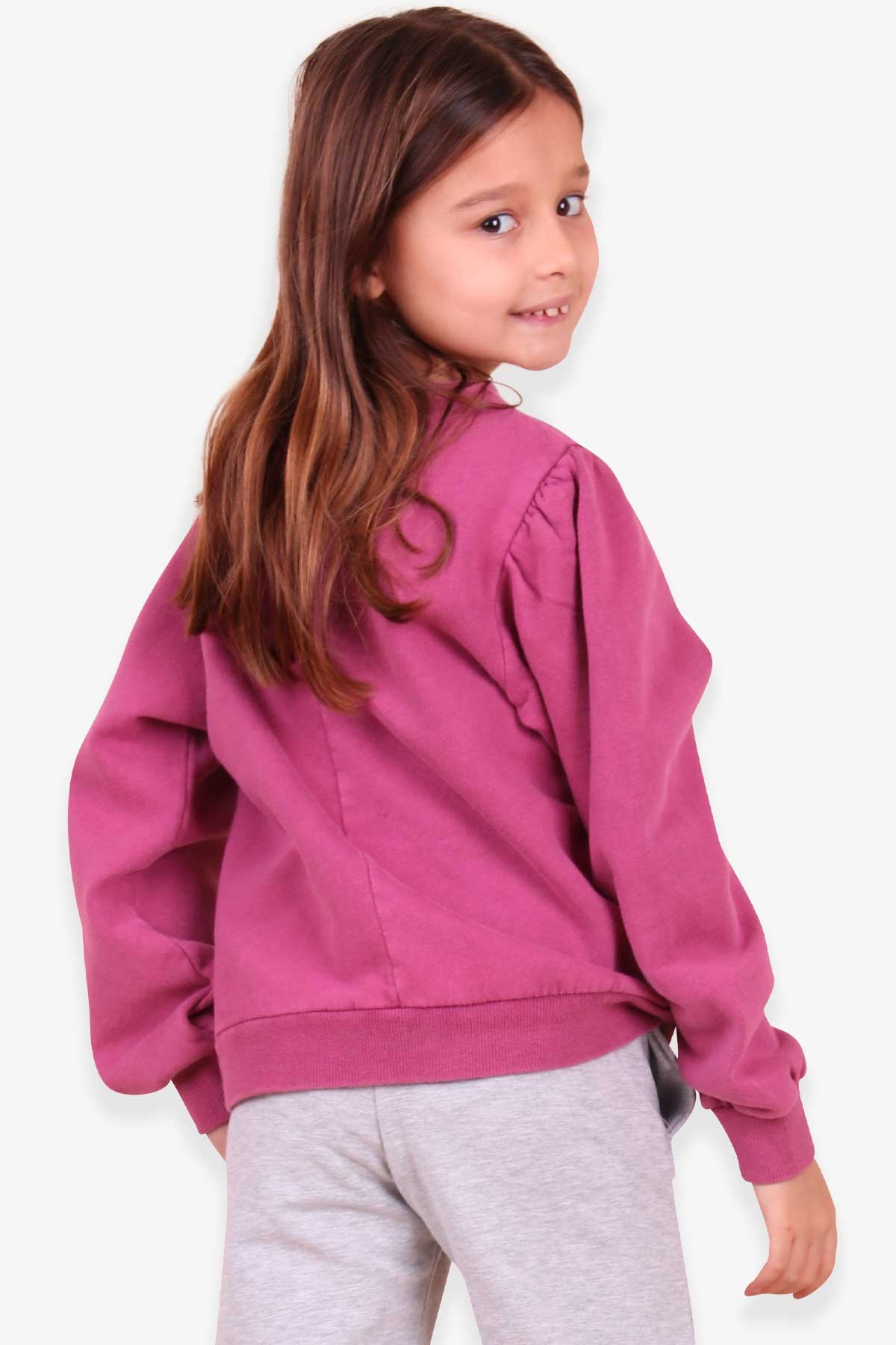 Breeze Kız Çocuk Sweatshirt Baskılı Taşlı Vişne Çürüğü (6-14 Yaş)