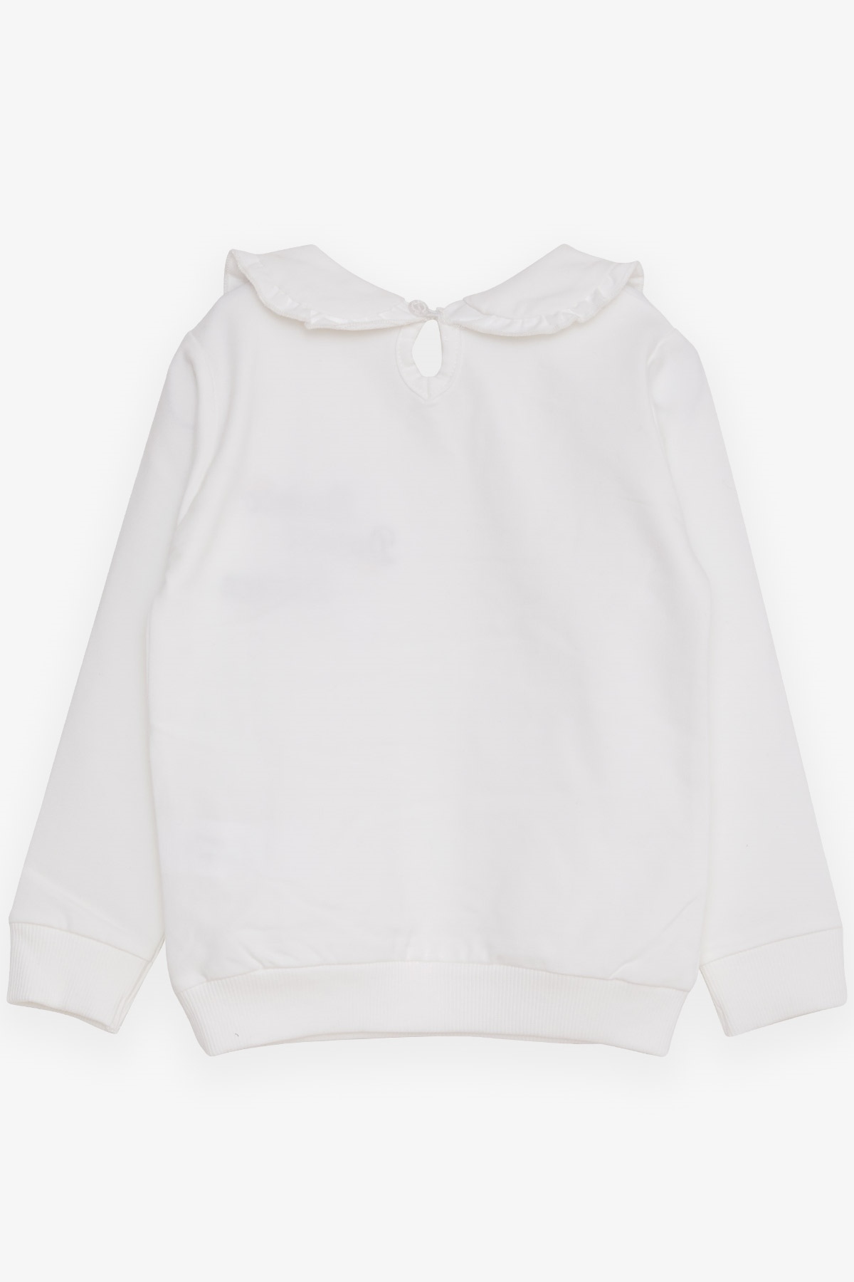 Breeze Kız Çocuk Sweatshirt Bebe Yaka Beyaz (1.5-5 Yaş)
