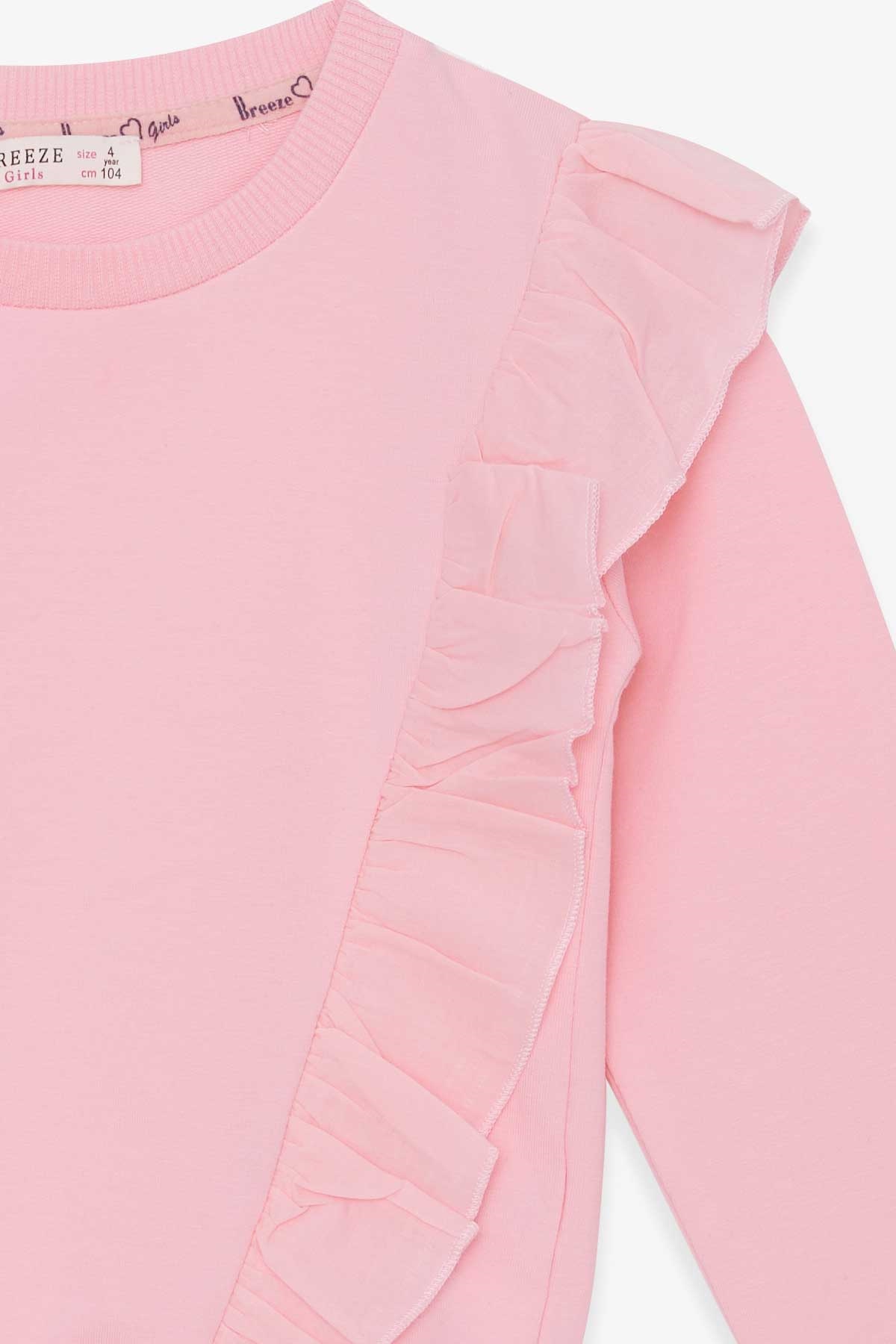 Breeze Kız Çocuk Sweatshirt Beli Lastikli Pudra (4-8 Yaş)
