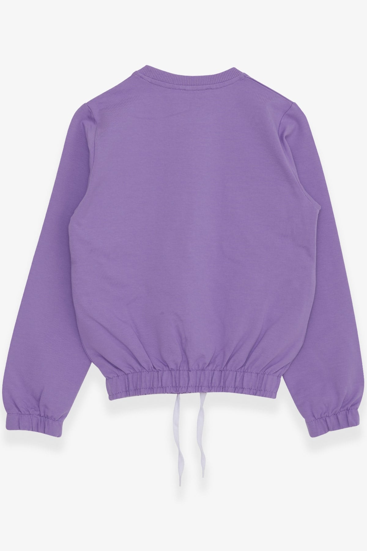 Breeze Kız Çocuk Sweatshirt Cepli Yazı Baskılı Lila (8-14 Yaş)