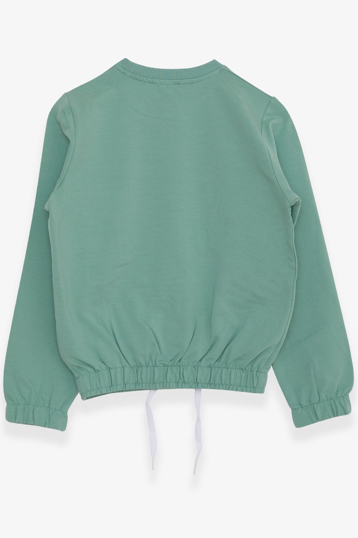 Breeze Kız Çocuk Sweatshirt Cepli Yazı Baskılı Mint Yeşili (8-14 Yaş)