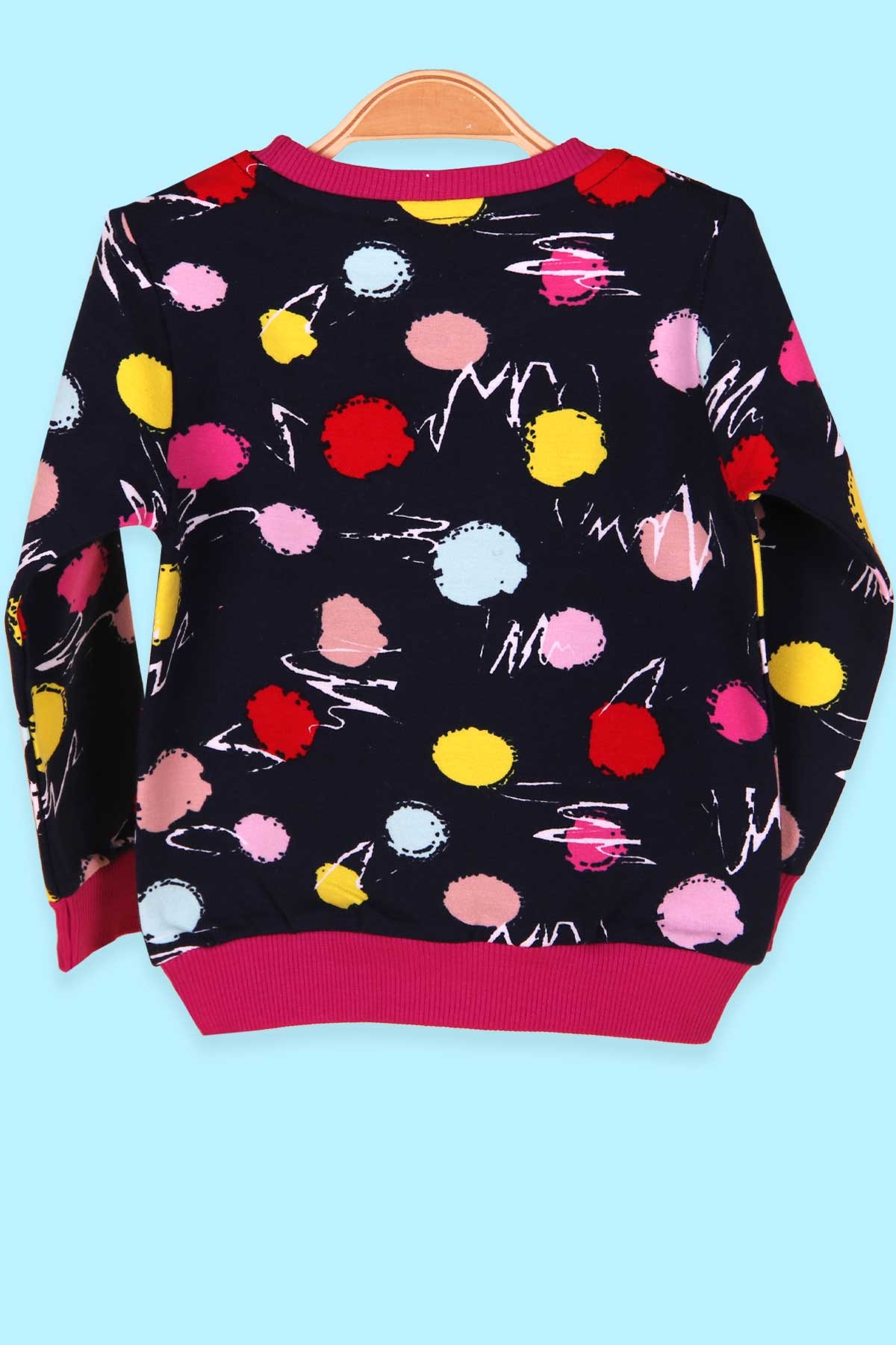 Breeze Kız Çocuk Sweatshirt Desenli Lacivert (1.5-5 Yaş)
