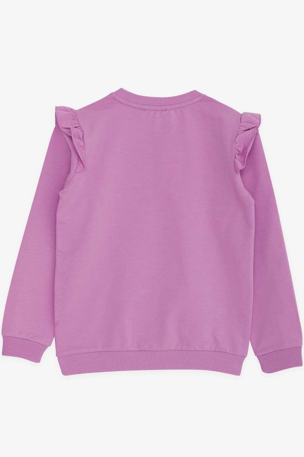 Breeze Kız Çocuk Sweatshirt Dostluk Temalı Lila (3-8 Yaş)