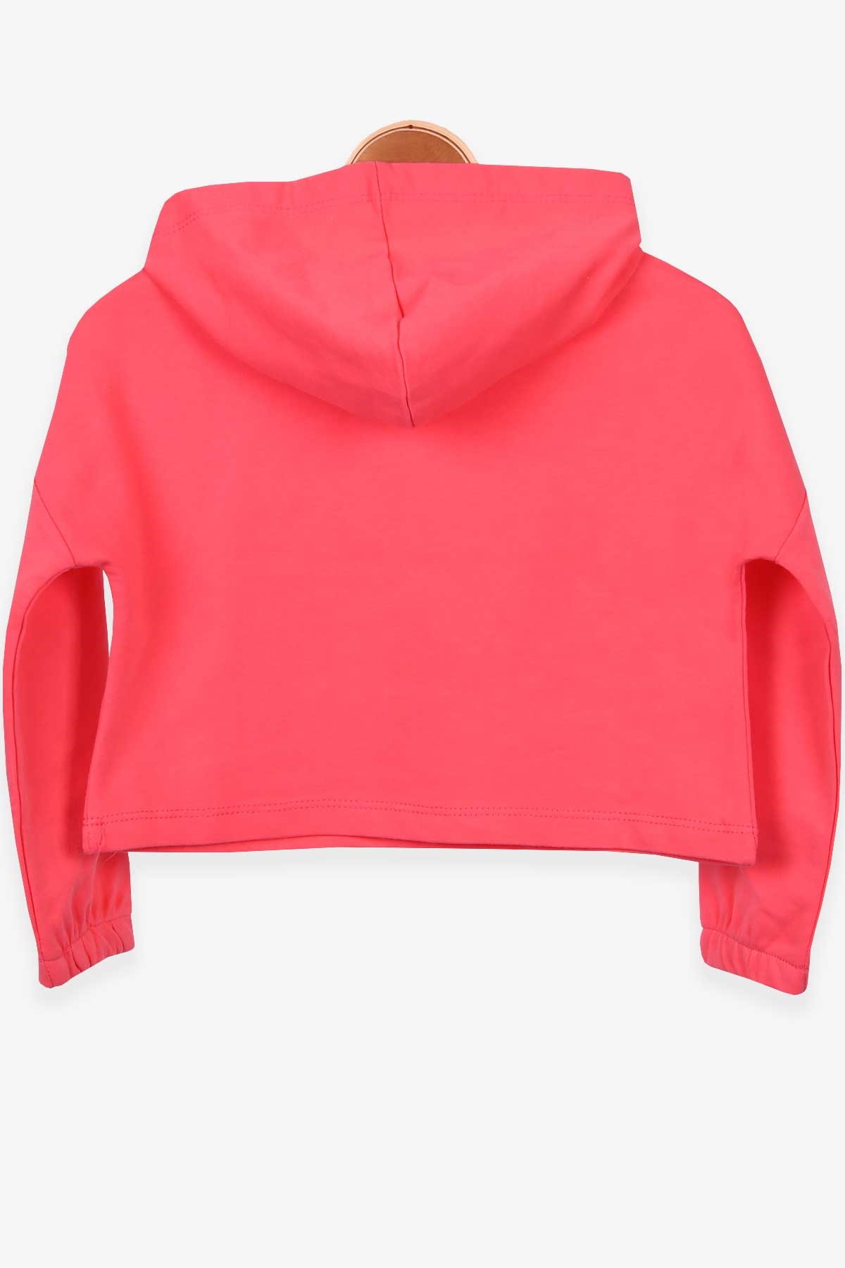 Breeze Kız Çocuk Sweatshirt Göbek Üstü Baskılı Mercan (4-8 Yaş)