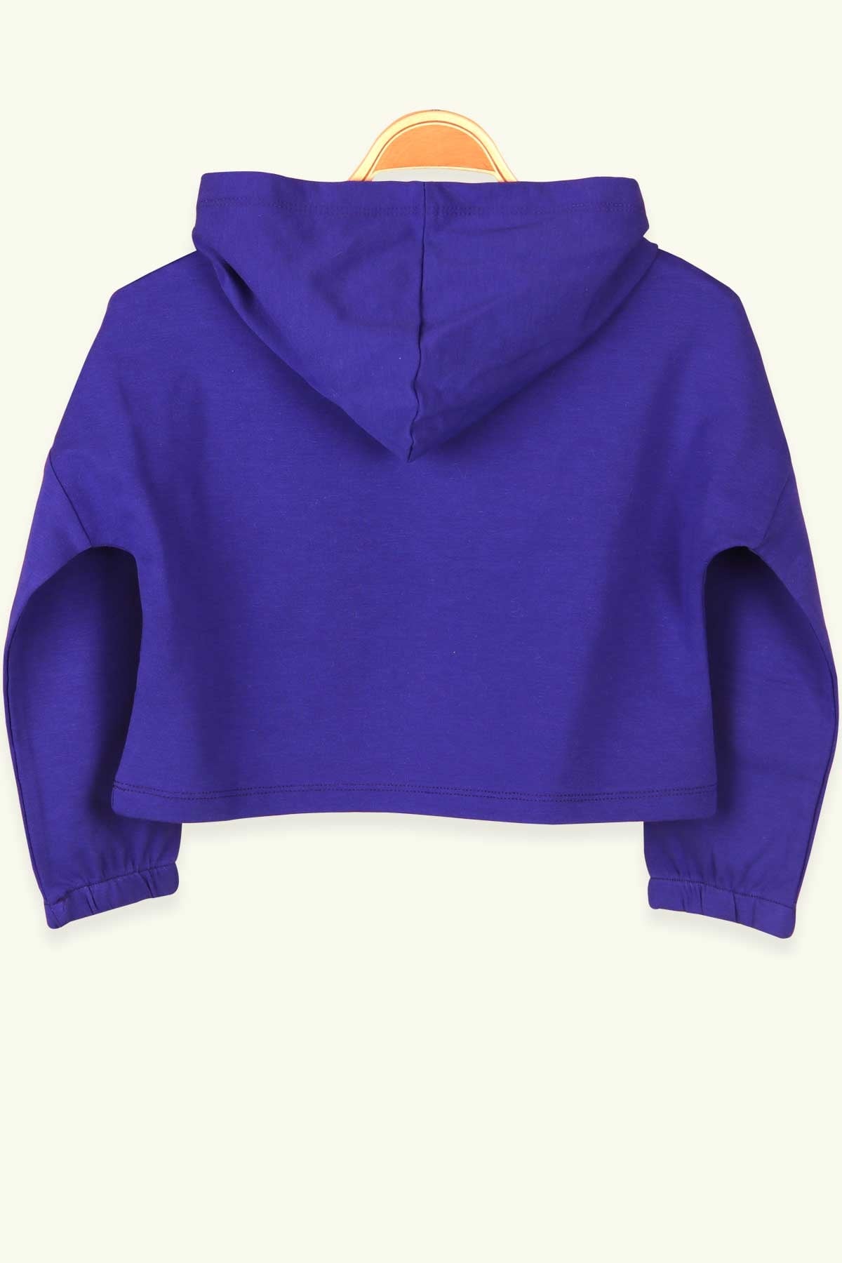 Breeze Kız Çocuk Sweatshirt Göbek Üstü Baskılı Mor (4-8 Yaş)