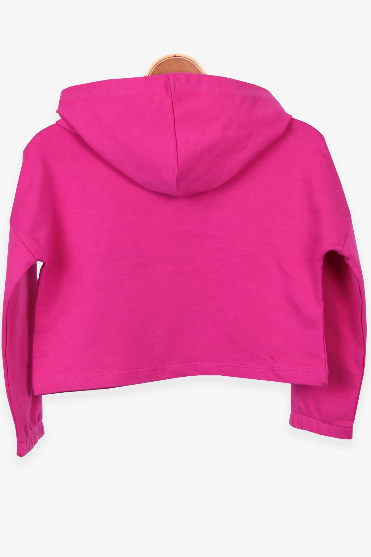 Breeze Kız Çocuk Sweatshirt Göbek Üstü Baskılı Fuşya (4-8 Yaş)