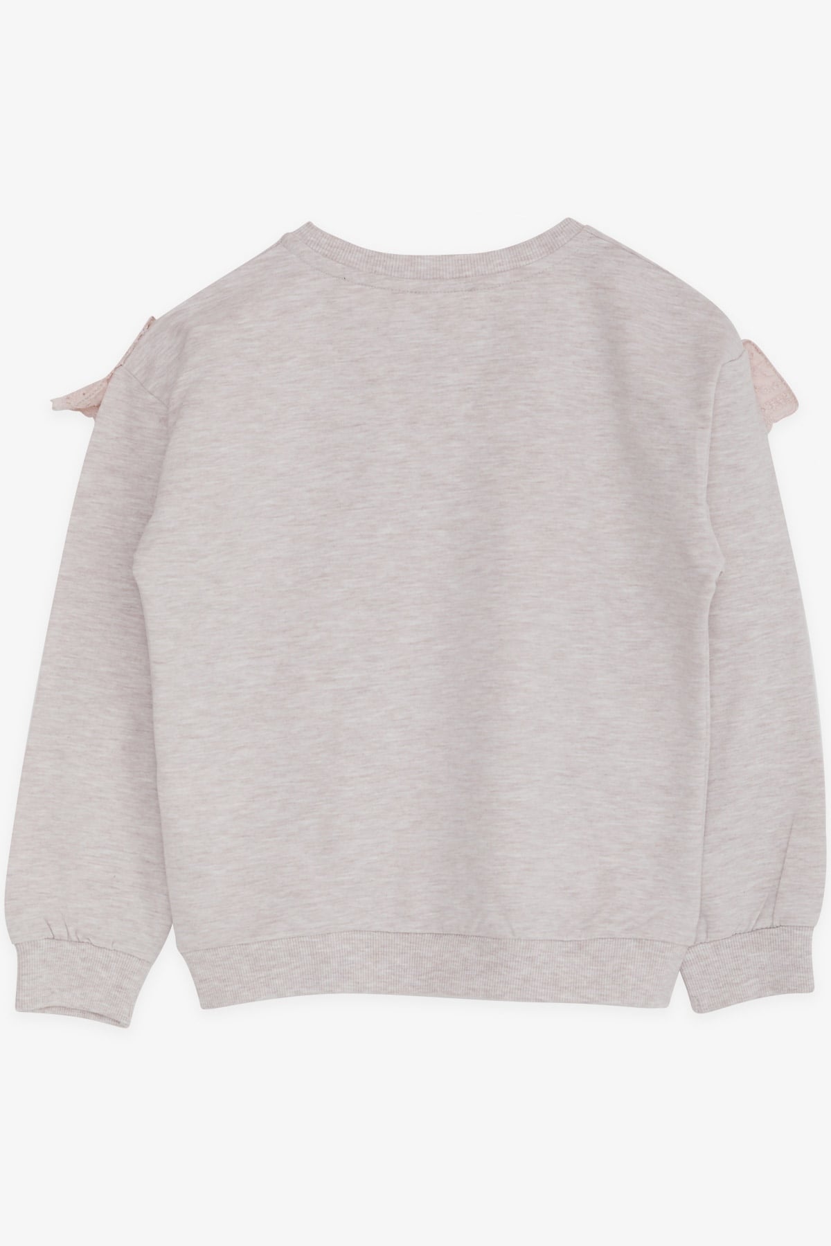 Breeze Kız Çocuk Sweatshirt Güpürlü Bej Melanj (6-12 Yaş)