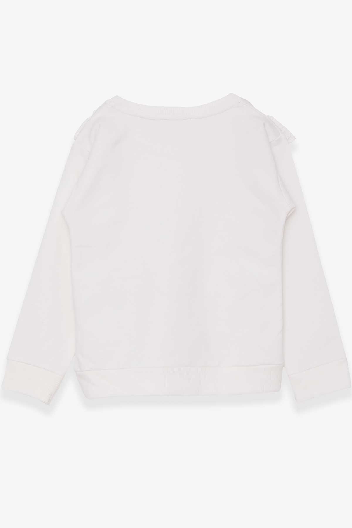Breeze Kız Çocuk Sweatshirt Güpürlü Ekru (4-9 Yaş)