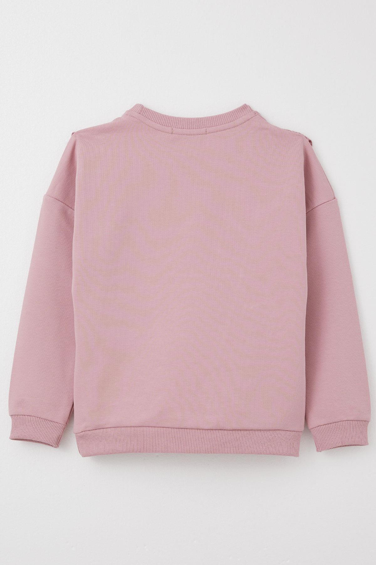 Breeze Kız Çocuk Sweatshirt Güpürlü Gülkurusu (1.5-5 Yaş)