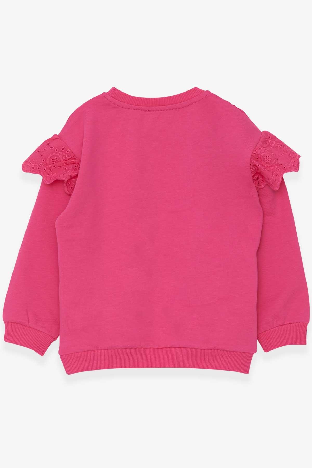 Breeze Kız Çocuk Sweatshirt Güpürlü Pembe (4-8 Yaş)