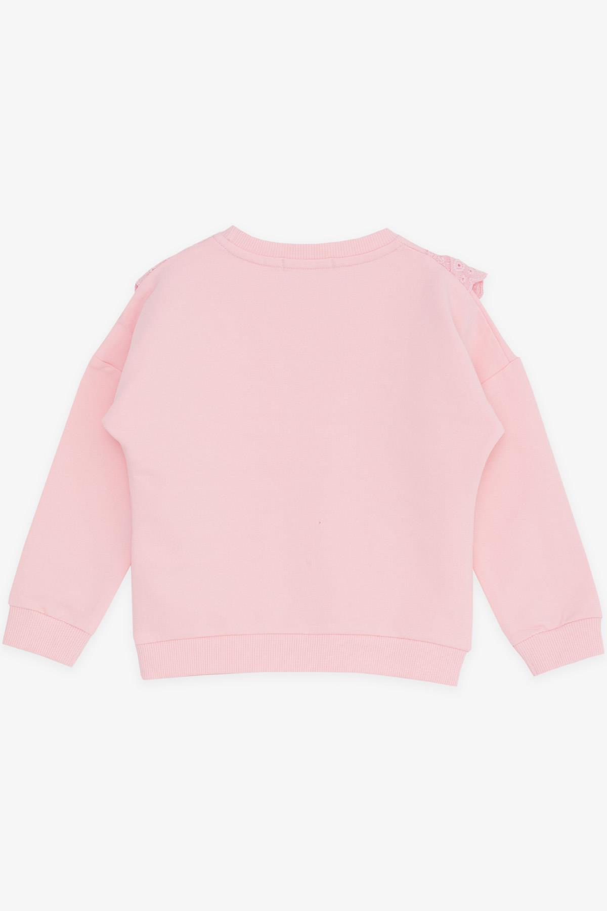 Breeze Kız Çocuk Sweatshirt Güpürlü Pembe (1.5-5 Yaş)