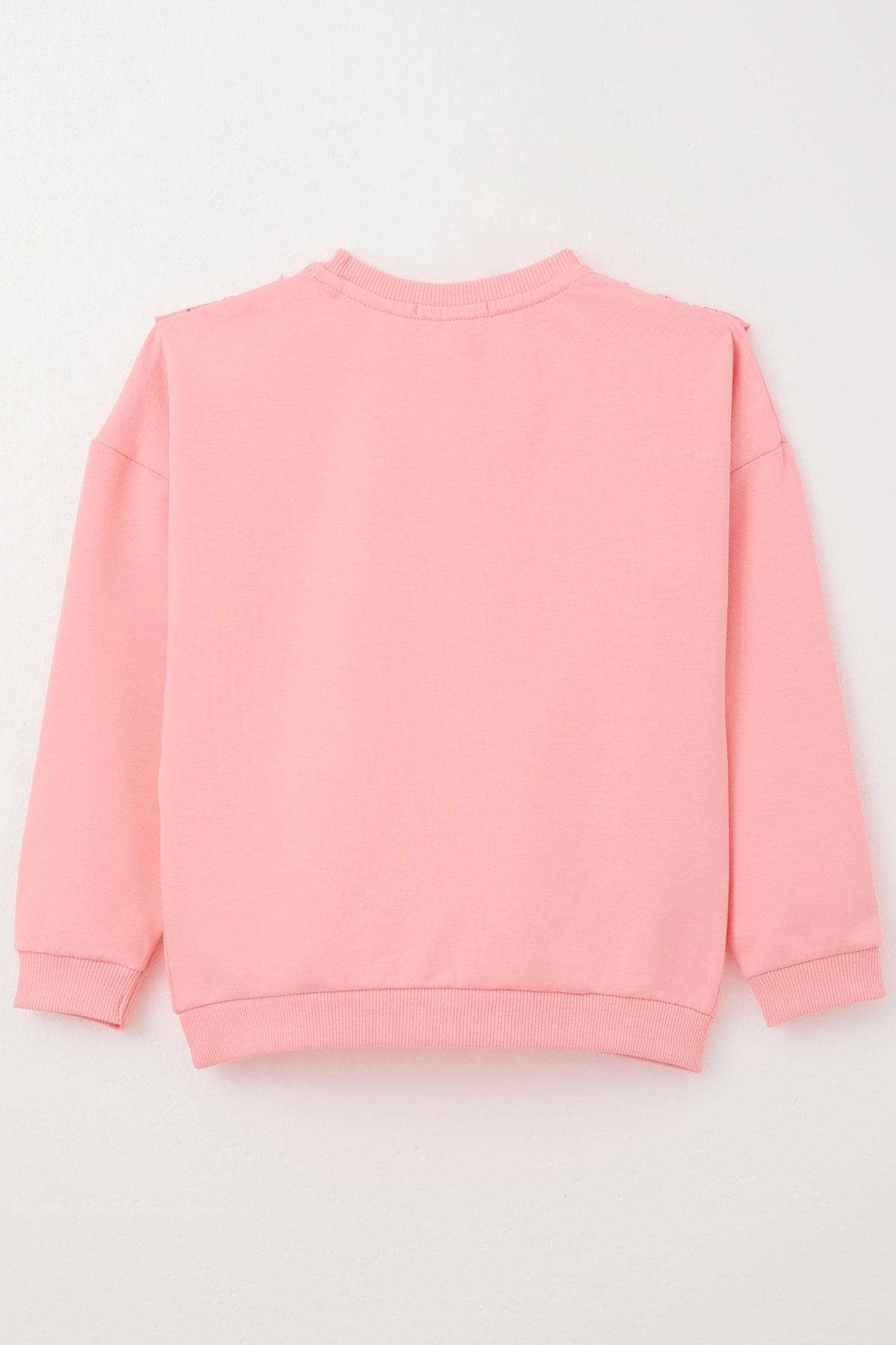 Breeze Kız Çocuk Sweatshirt Güpürlü Pembe (1.5-5 Yaş)