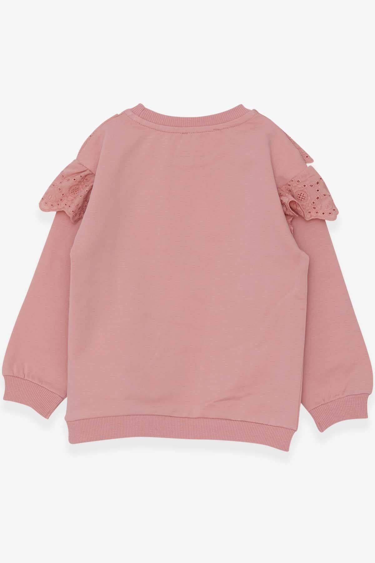 Breeze Kız Çocuk Sweatshirt Güpürlü Pudra (4-8 Yaş)