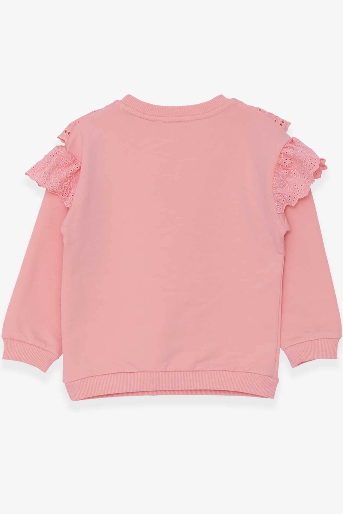 Breeze Kız Çocuk Sweatshirt Güpürlü Somon (4-8 Yaş)
