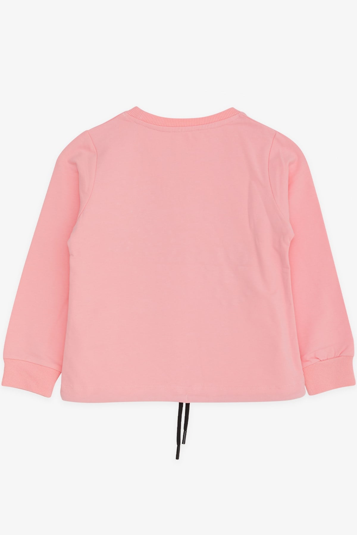 Breeze Kız Çocuk Sweatshirt İncili Taşlı Beli Bağcıklı Pudra (6-12 Yaş)