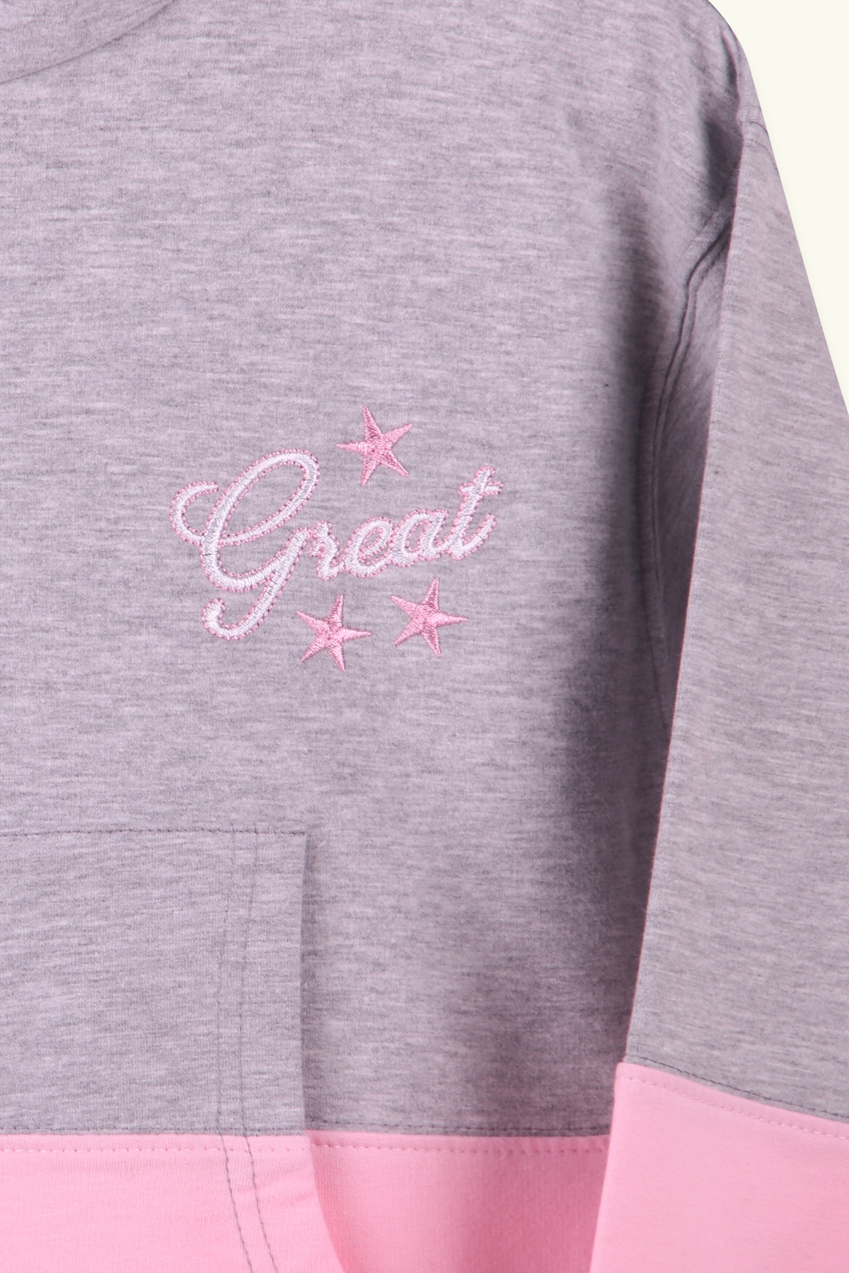 Breeze Kız Çocuk Sweatshirt Kanguru Cepli Pudra (8-14 Yaş)