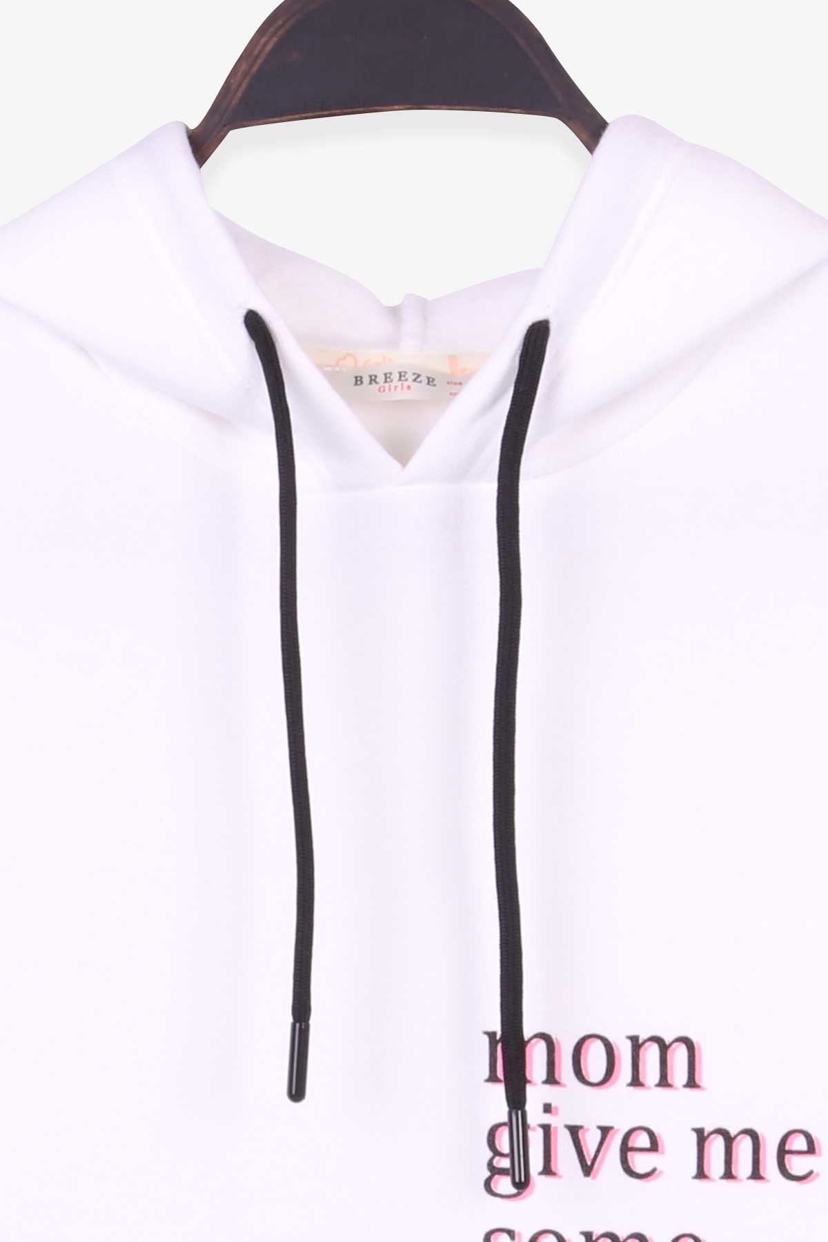 Breeze Kız Çocuk Sweatshirt Kapüşonlu Ekru (10-14 Yaş)