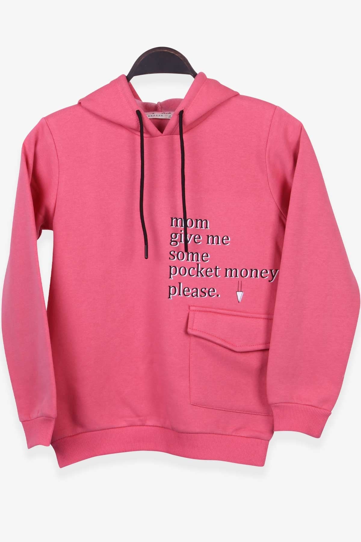 Breeze Kız Çocuk Sweatshirt Kapüşonlu Mercan (10-14 Yaş)