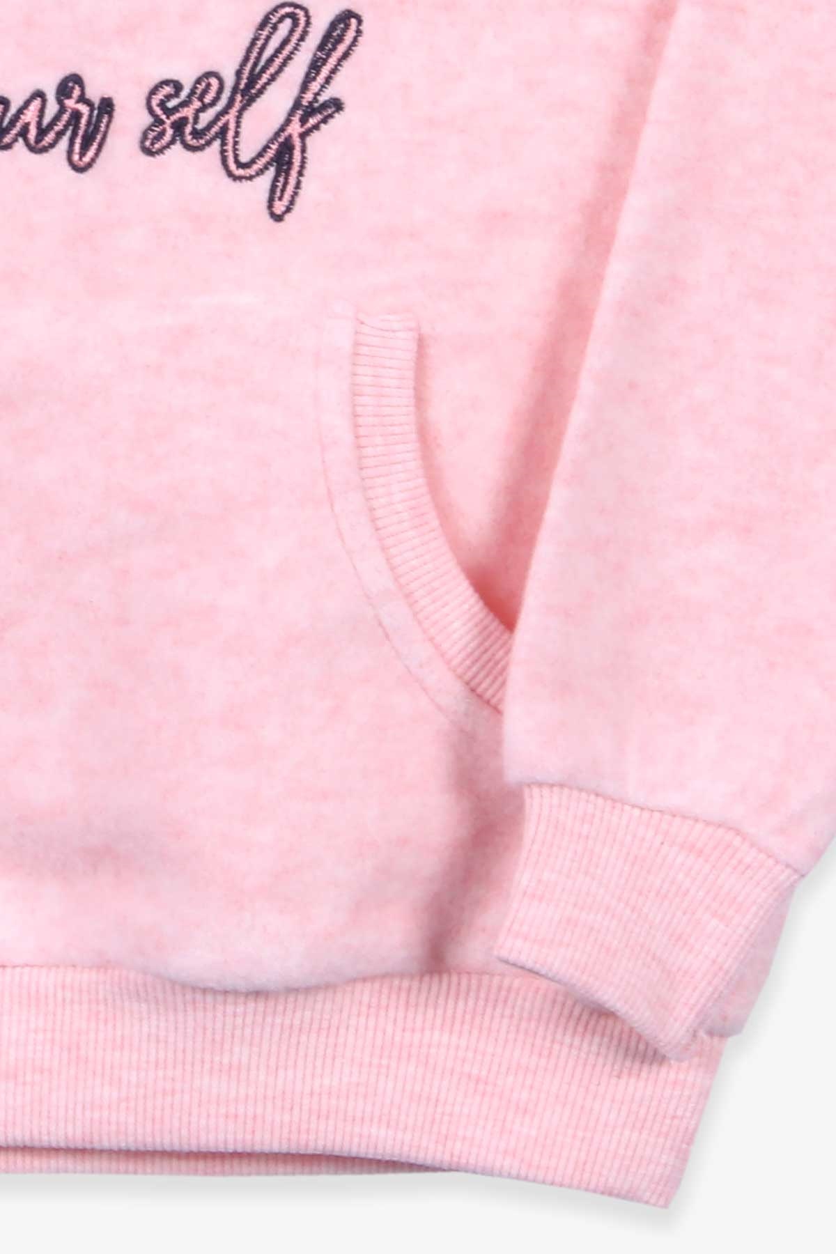 Breeze Kız Çocuk Sweatshirt Kapüşonlu Somon Melanj (2-14 Yaş)