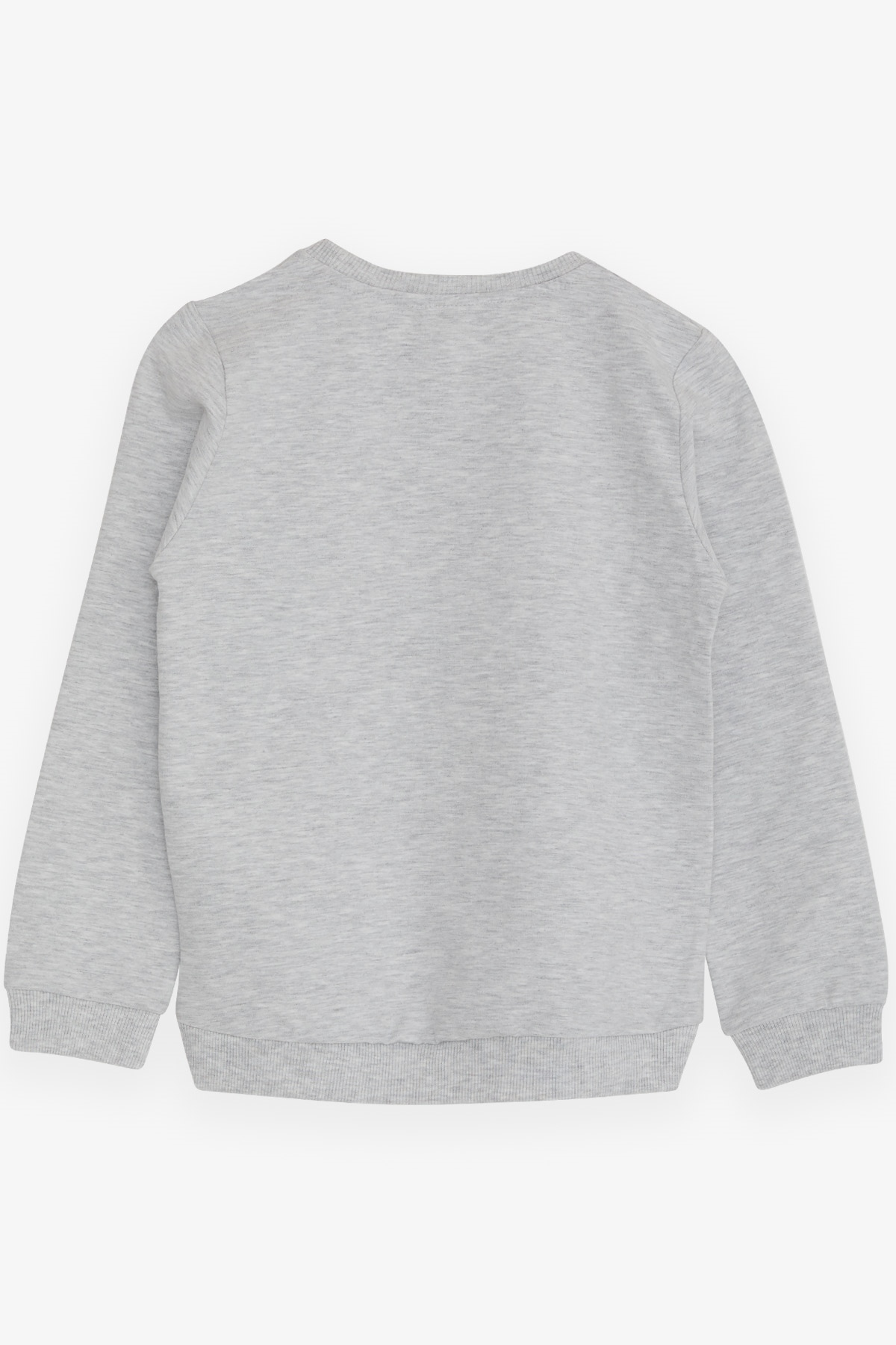 Breeze Kız Çocuk Sweatshirt Kız Baskılı Açık Gri Melanj (5-10 Yaş)