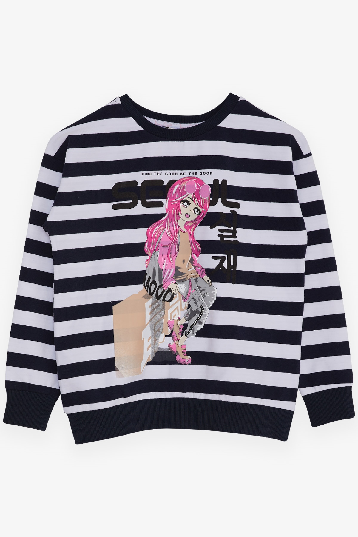 Breeze Kız Çocuk Sweatshirt Kız Baskılı Karışık Renk (8-14 Yaş)