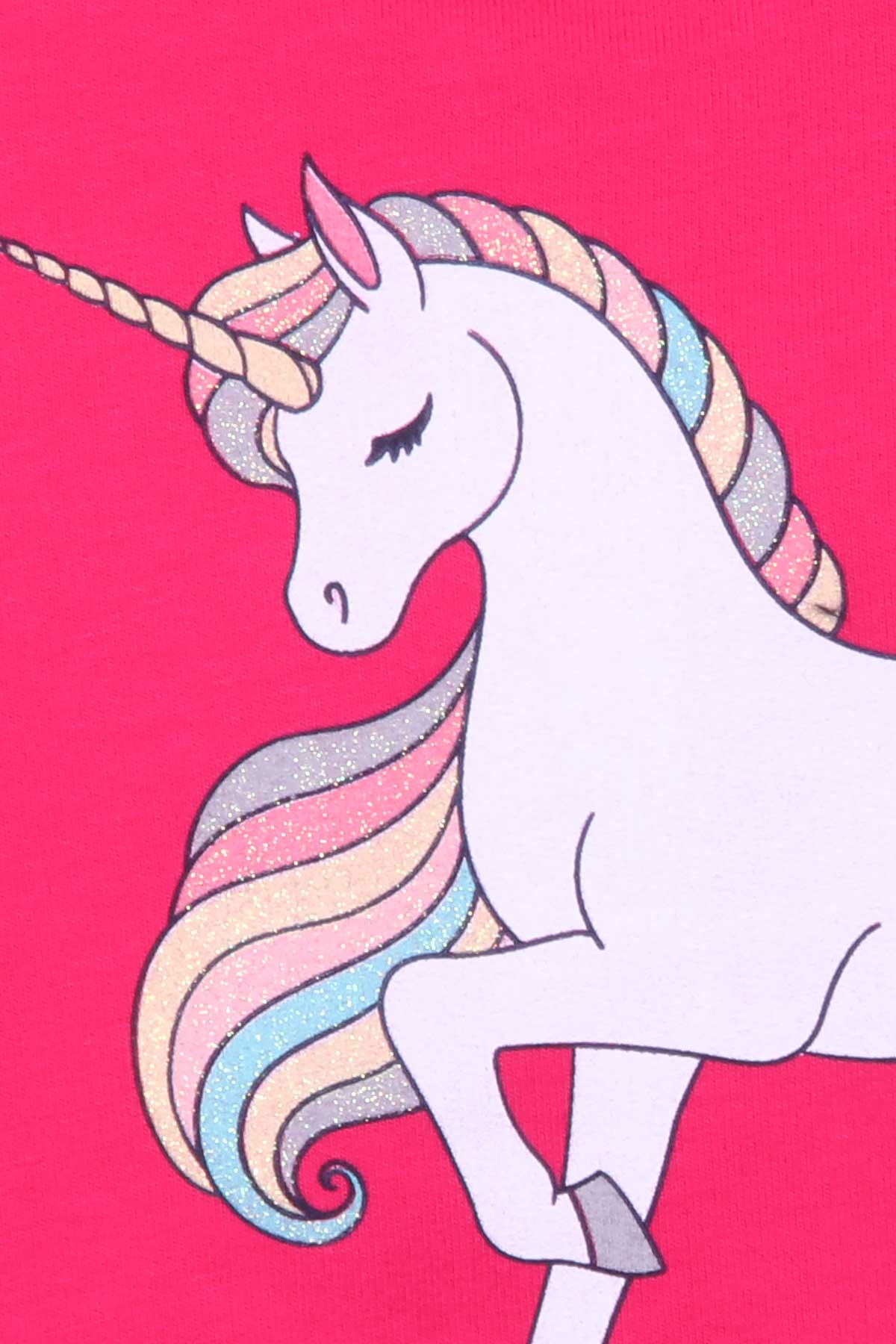 Breeze Kız Çocuk Sweatshirt Maskeli Unicorn Pembe (2-6 Yaş)