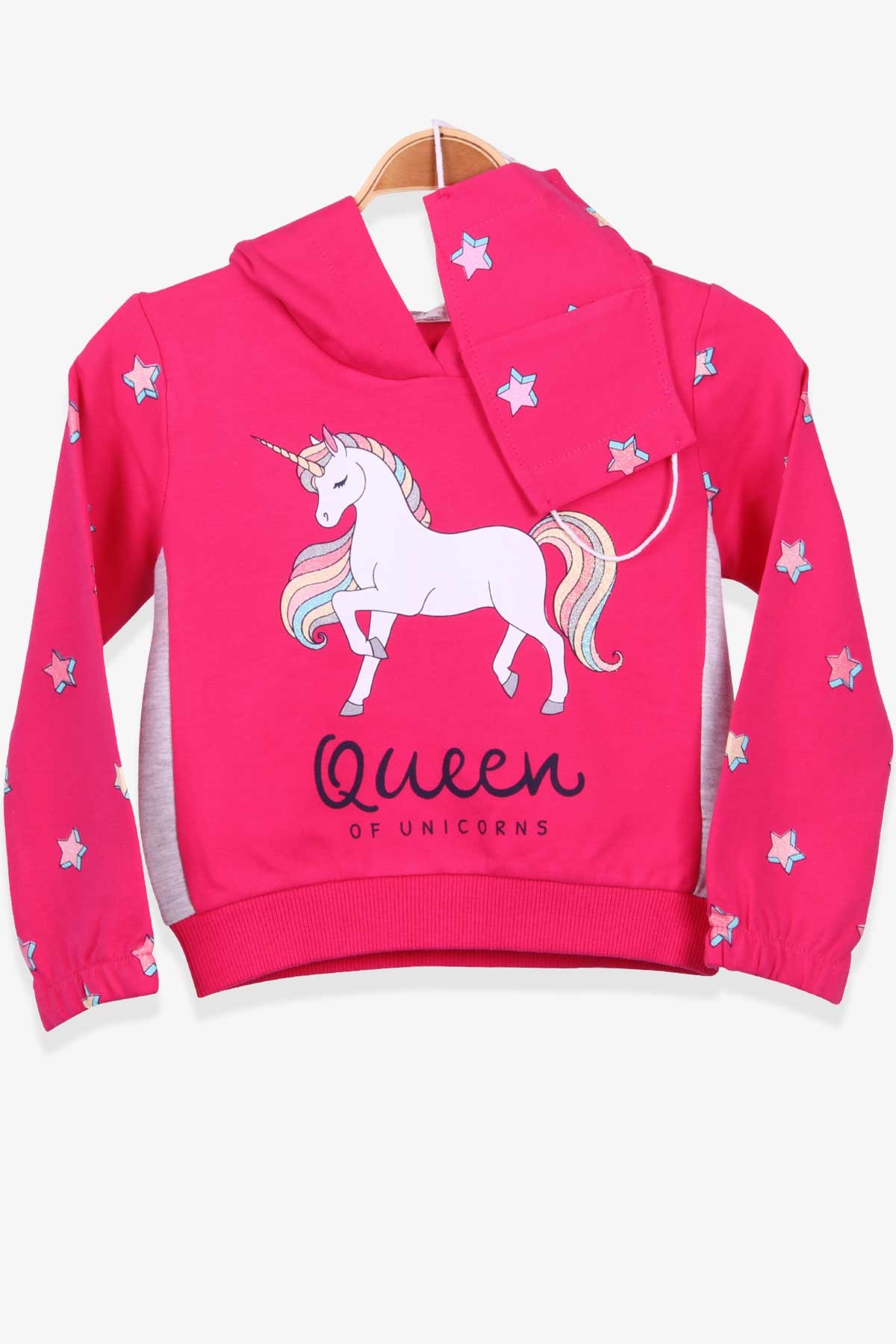 Breeze Kız Çocuk Sweatshirt Maskeli Unicorn Pembe (2-6 Yaş)