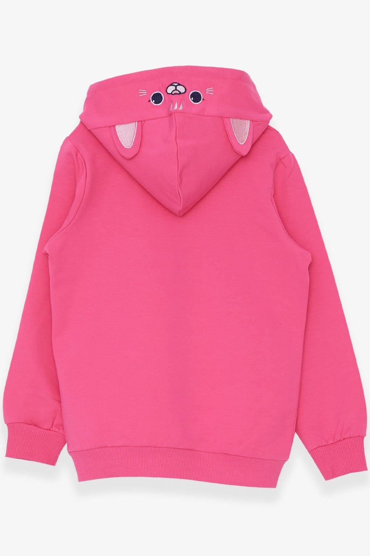 Breeze Kız Çocuk Sweatshirt Nakışlı Yazı Baskılı Pembe (2-5 Yaş)