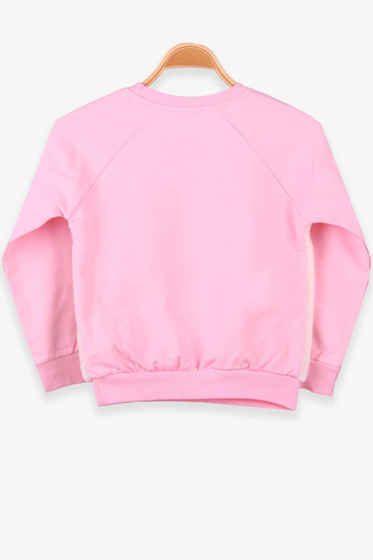 Breeze Kız Çocuk Sweatshirt Peluşlu Ayıcıklı Pudra (3-7 Yaş)