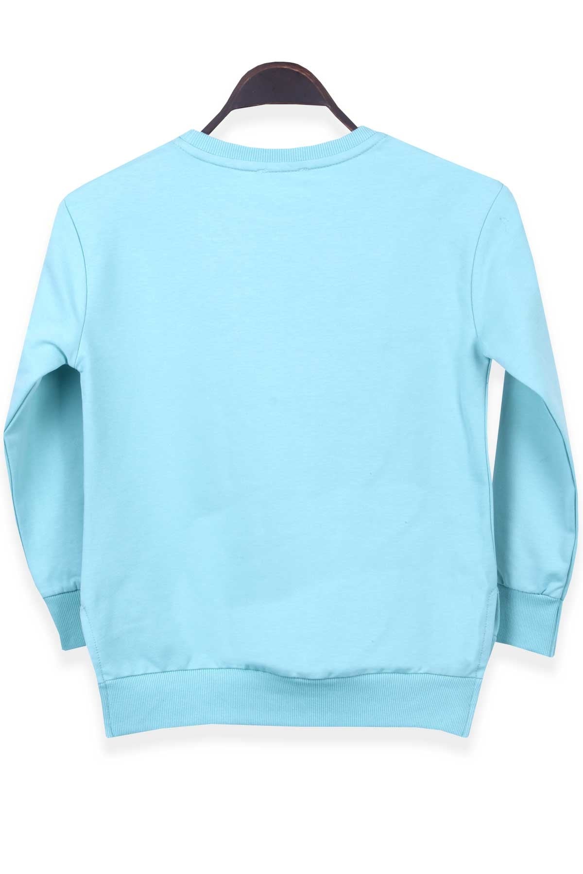 Breeze Kız Çocuk Sweatshirt Pullu Nakışlı Su Yeşili (9-14 Yaş)