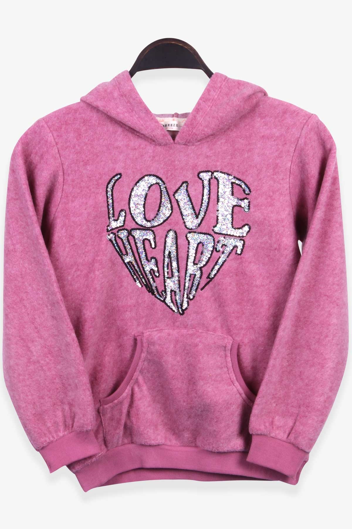 Breeze Kız Çocuk Sweatshirt Pullu Nakışlı Gülkurusu (2-6 Yaş)