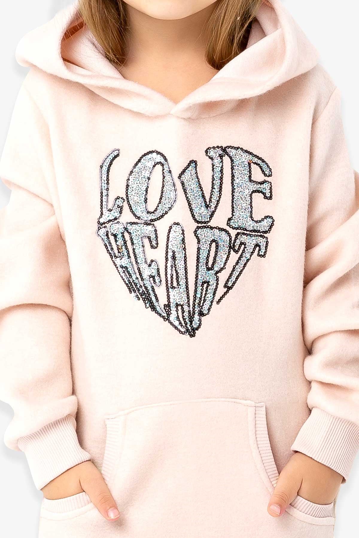 Breeze Kız Çocuk Sweatshirt Pullu Nakışlı Krem (2-6 Yaş)