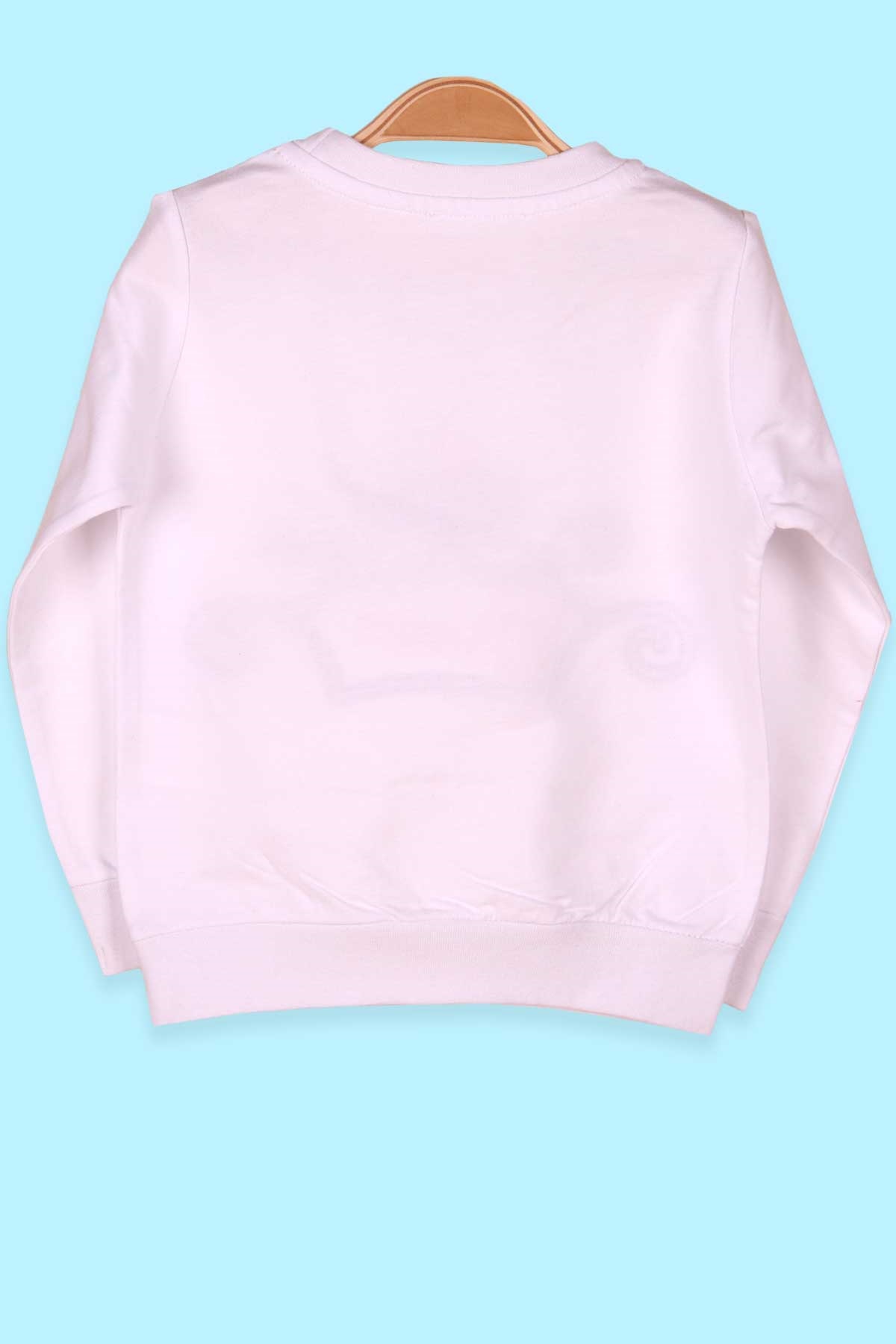 Breeze Kız Çocuk Sweatshirt Pullu Nakışlı Desenli Beyaz (1.5-5 Yaş)