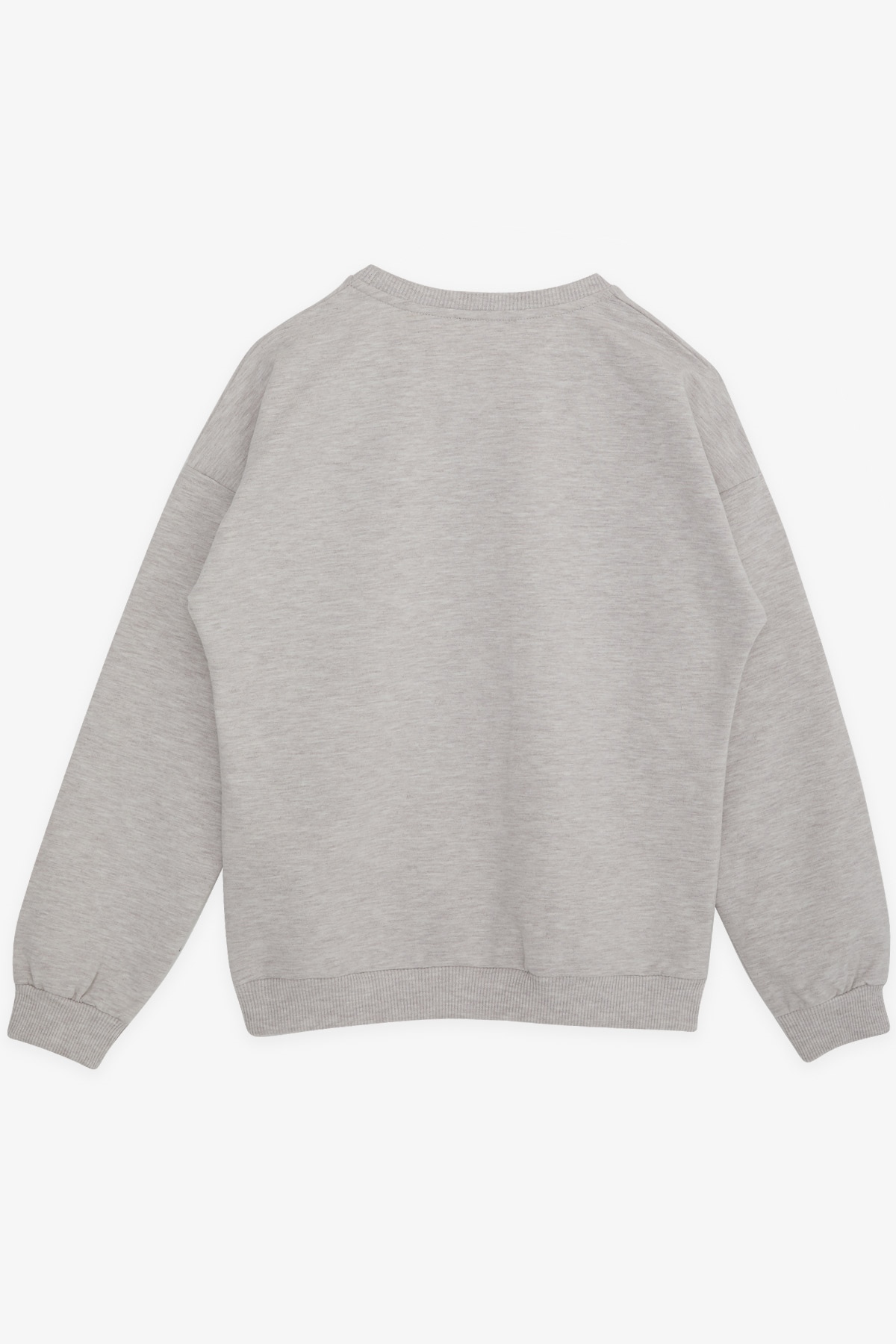 Breeze Kız Çocuk Sweatshirt Şaşkın Kız Baskılı Bej Melanj (9-14 Yaş)