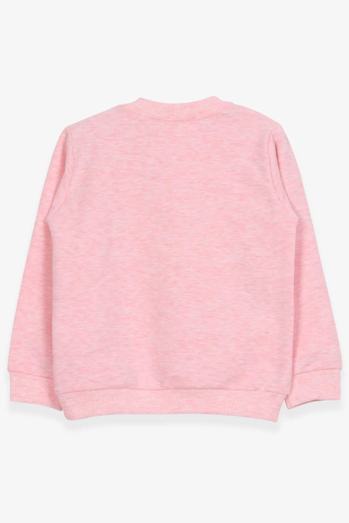 Breeze Kız Çocuk Sweatshirt Şemsiyeli Kız Baskılı Somon Melanj (1.5-5 Yaş)