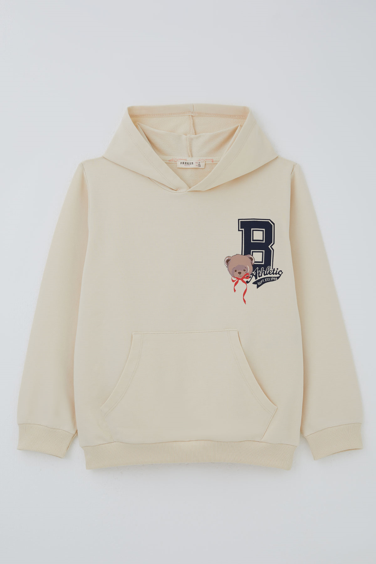 Breeze Kız Çocuk Sweatshirt Sevimli Ayıcıklar Baskılı Sırt Baskı Detaylı Krem (8-14 Yaş)