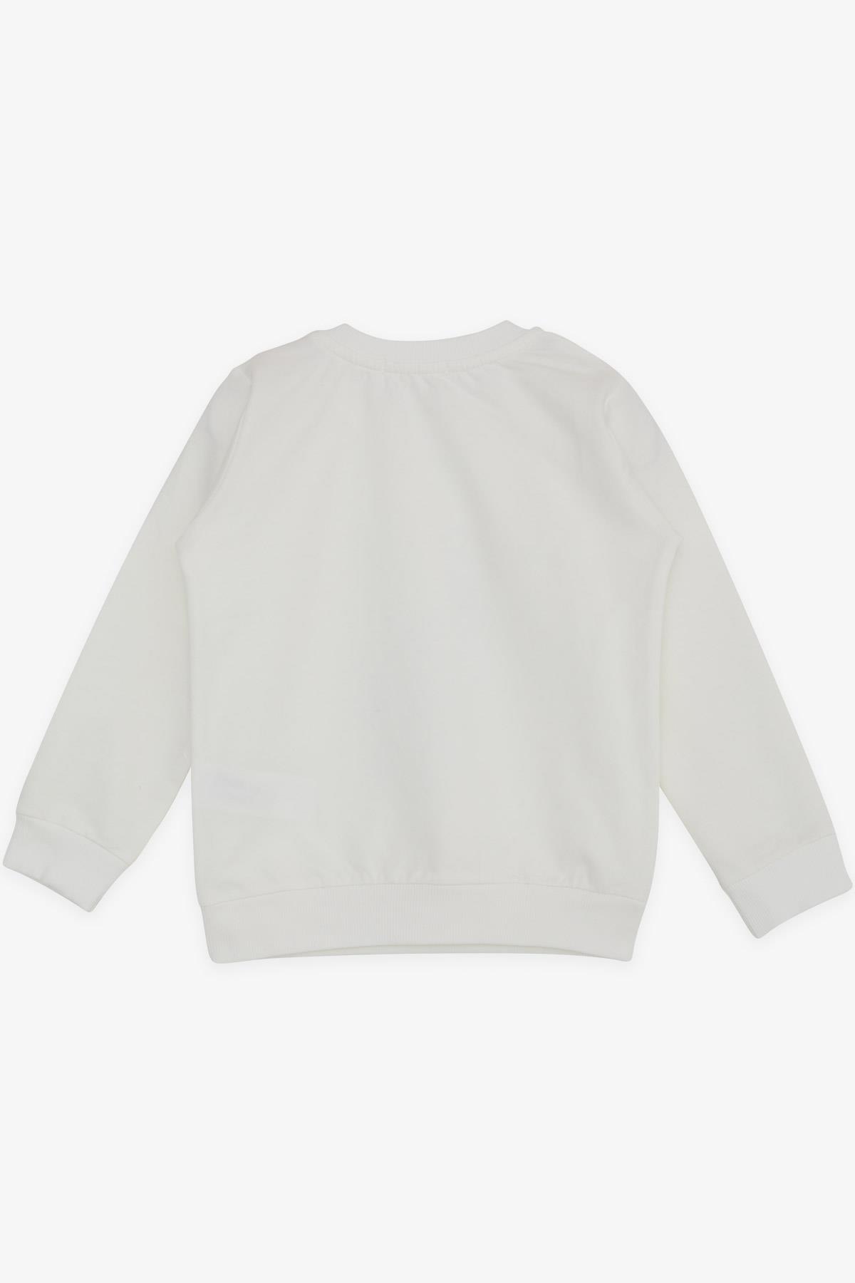 Breeze Kız Çocuk Sweatshirt Sevimli Ceylan Baskılı Ekru (1.5-5 Yaş)