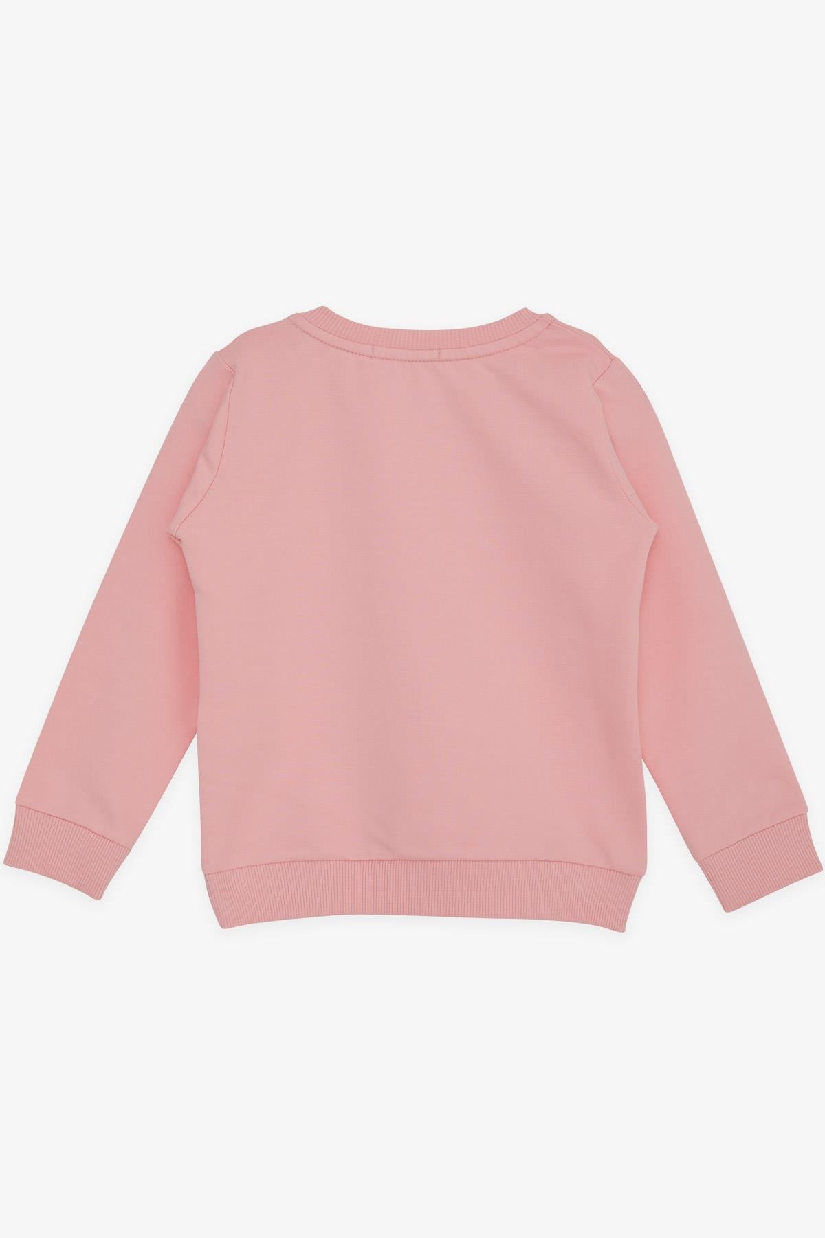 Breeze Kız Çocuk Sweatshirt Sevimli Ceylan Baskılı Pembe (1.5-5 Yaş)