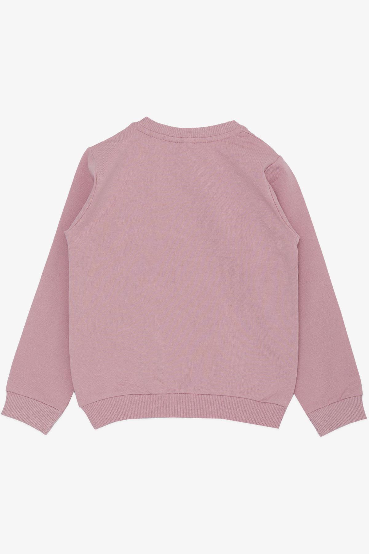 Breeze Kız Çocuk Sweatshirt Sevimli Ceylan Taçlı Ceylancık Baskılı Lila (1.5-5 Yaş)