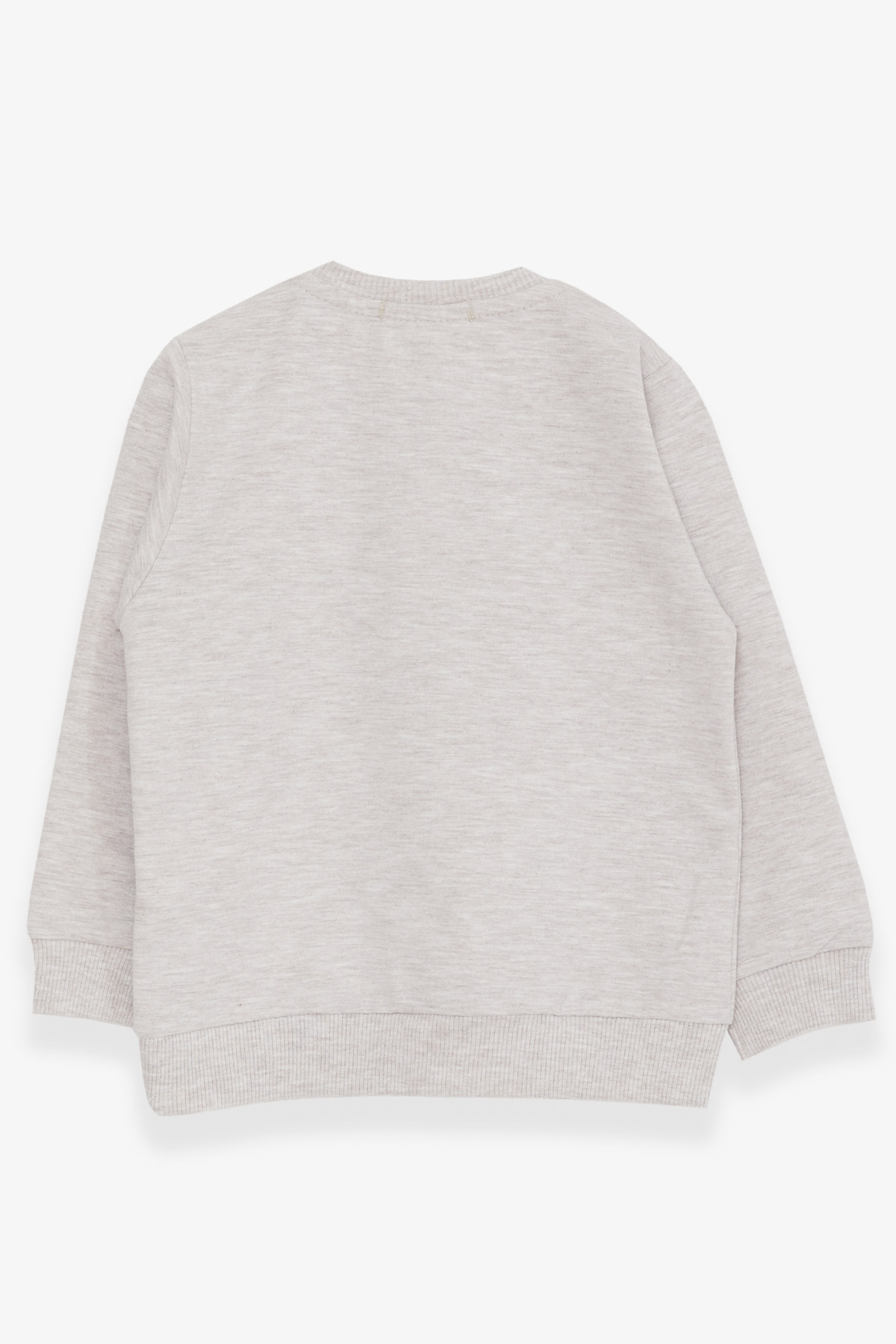 Breeze Kız Çocuk Sweatshirt Sevimli Kız Baskılı Bej Melanj (1.5-5 Yaş)