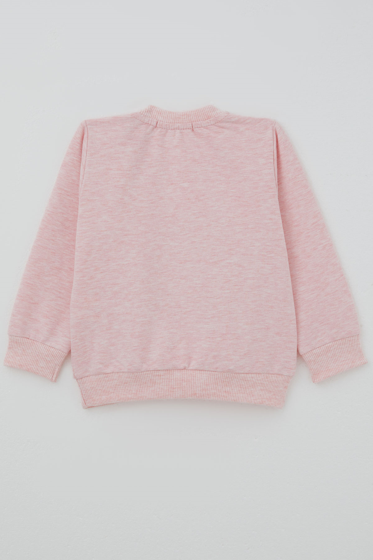 Breeze Kız Çocuk Sweatshirt Sevimli Kız Baskılı Somon Melanj (1.5-5 Yaş)